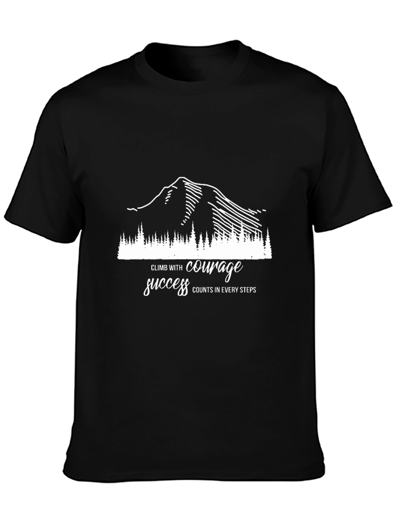 Motivational Climb T-Shirt - Courage & Success