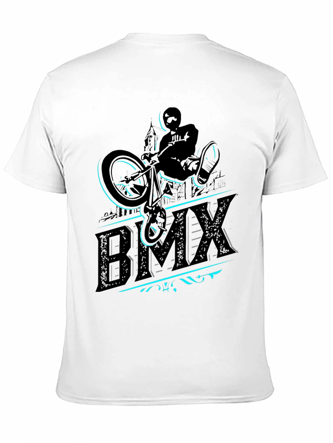 BMX Rider Graphic Tee - Black Cotton