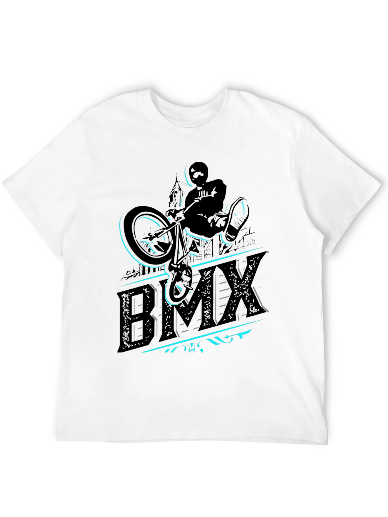 BMX Rider Graphic Tee - Black Cotton