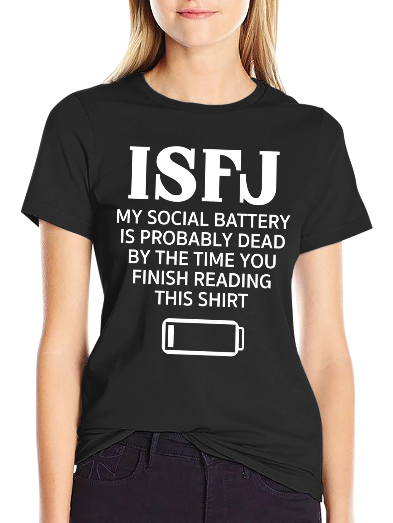 ISFJ Social Battery T-Shirt - Introvert Humor