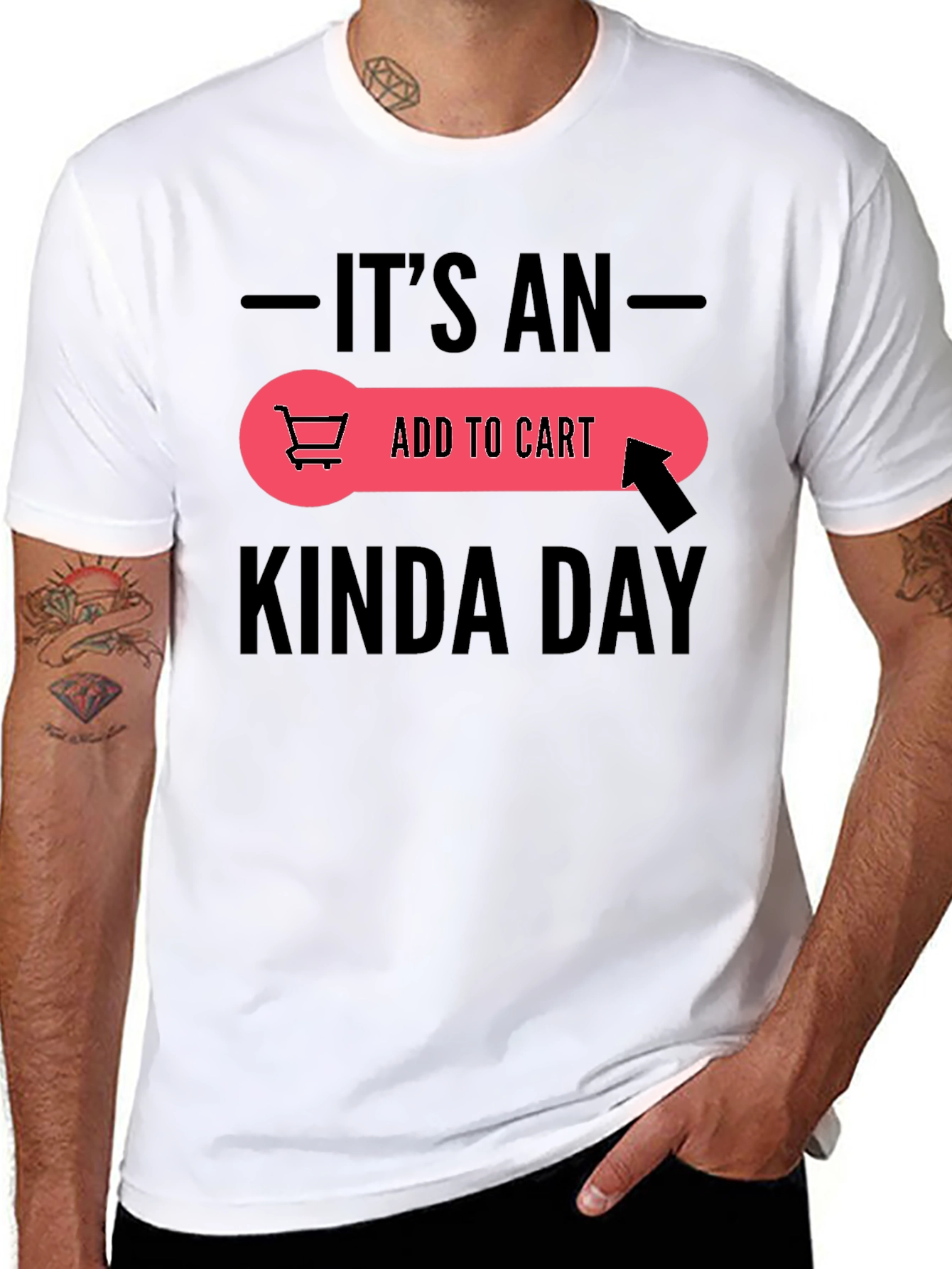 Its An Add To Cart Kinda Day Black T-Shirt