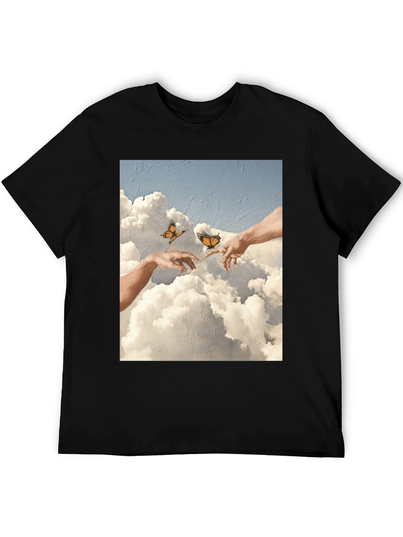 Creation of Adam Butterfly Black T-Shirt