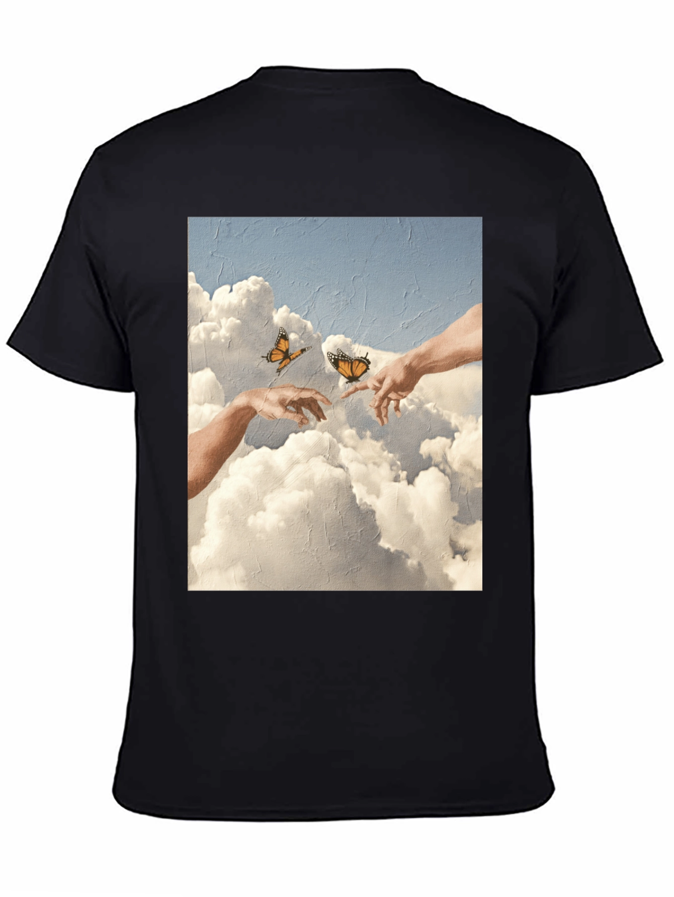 Creation of Adam Butterfly Black T-Shirt