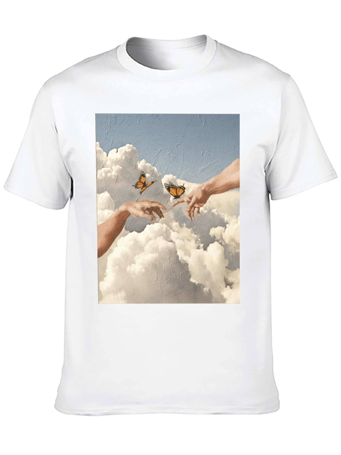 Creation of Adam Butterfly Black T-Shirt