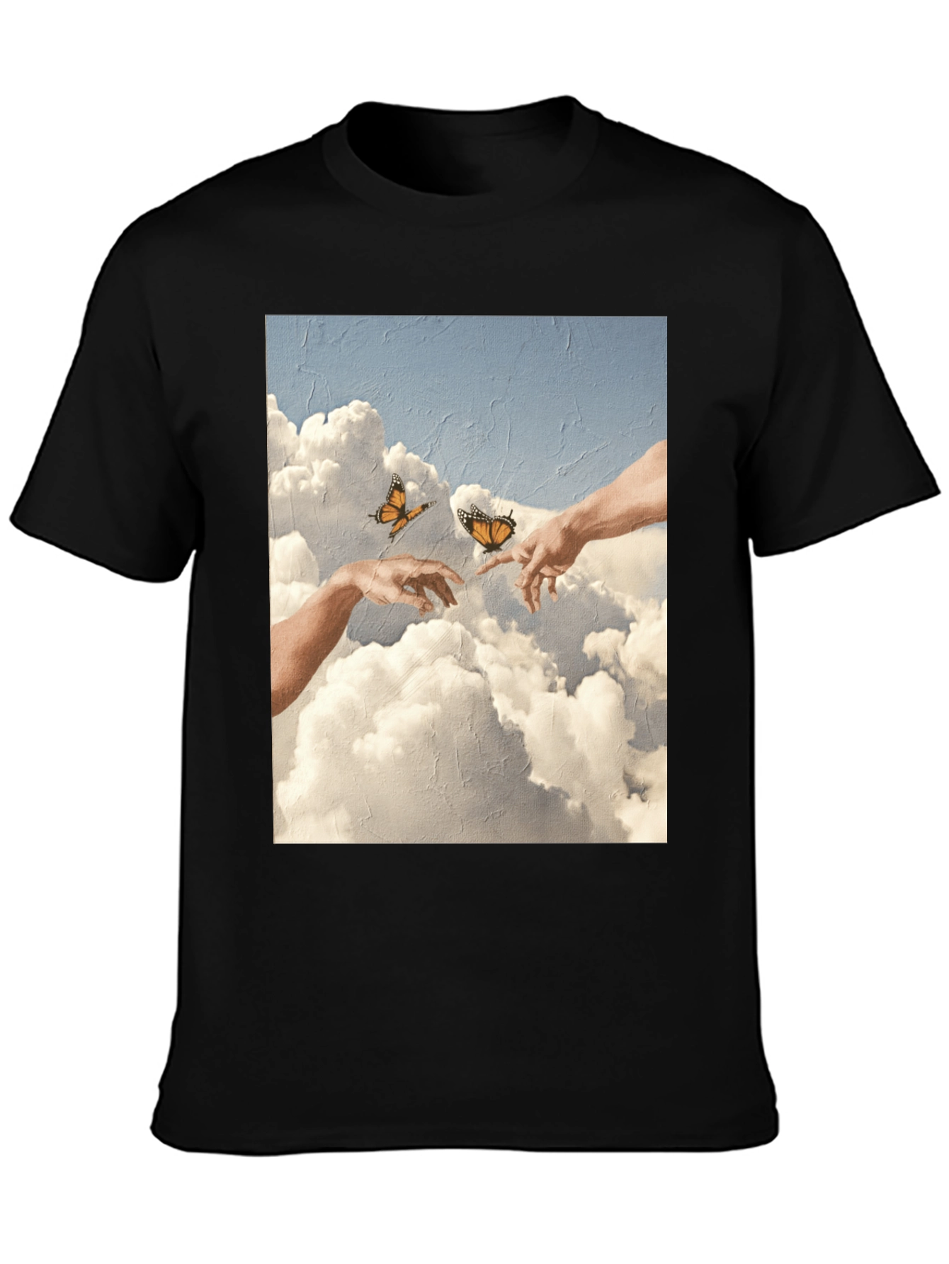 Creation of Adam Butterfly Black T-Shirt