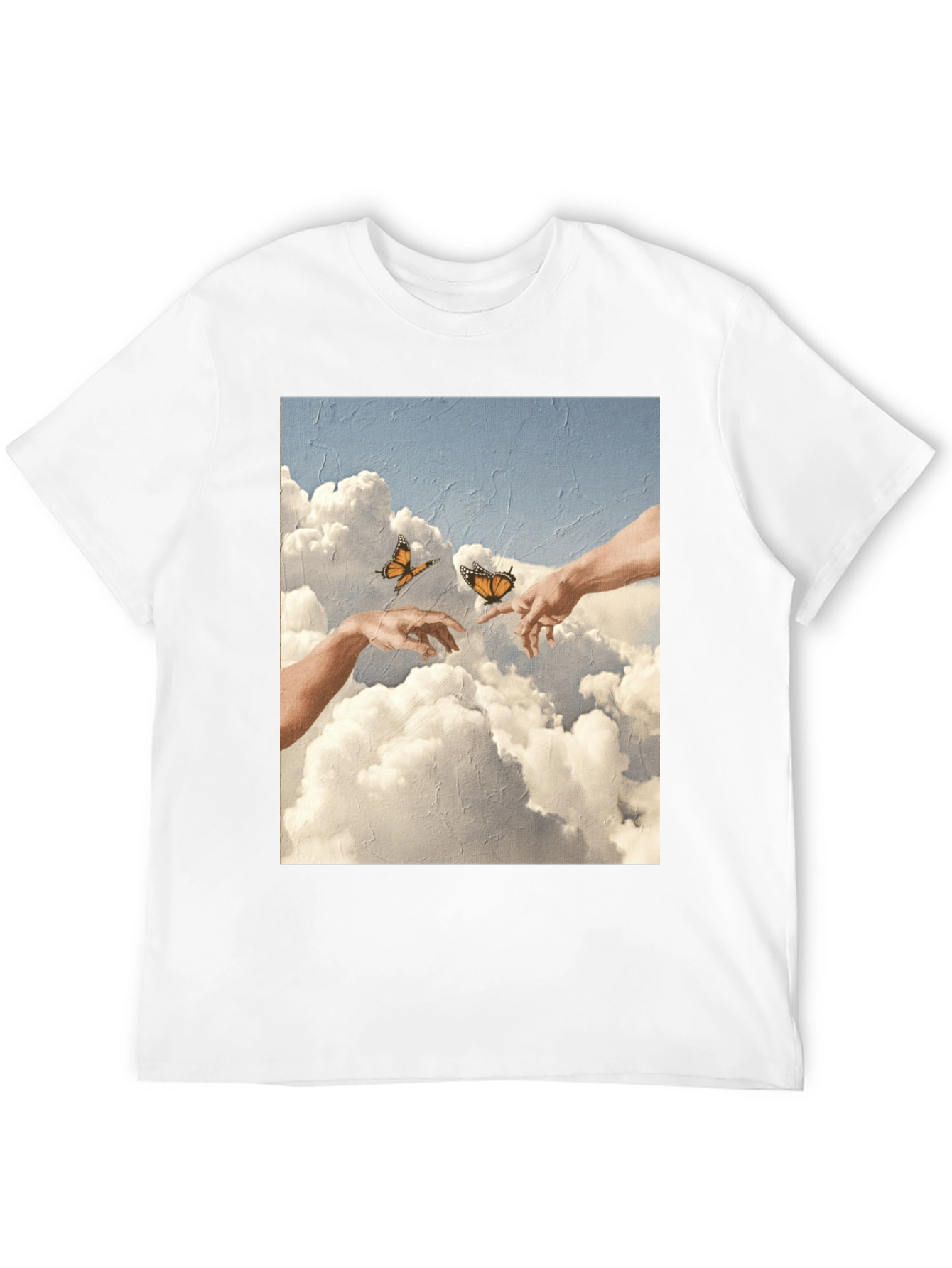 Creation of Adam Butterfly Black T-Shirt