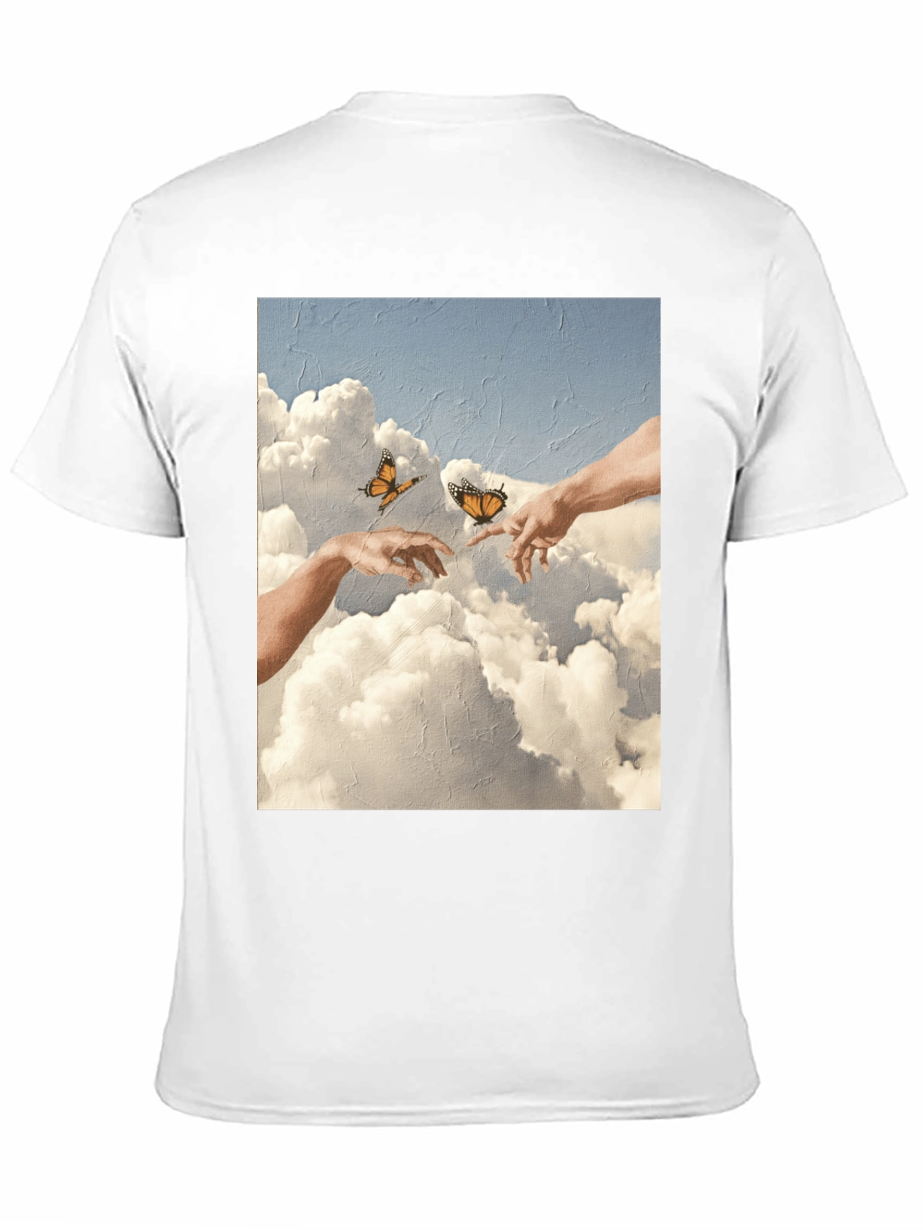 Creation of Adam Butterfly Black T-Shirt