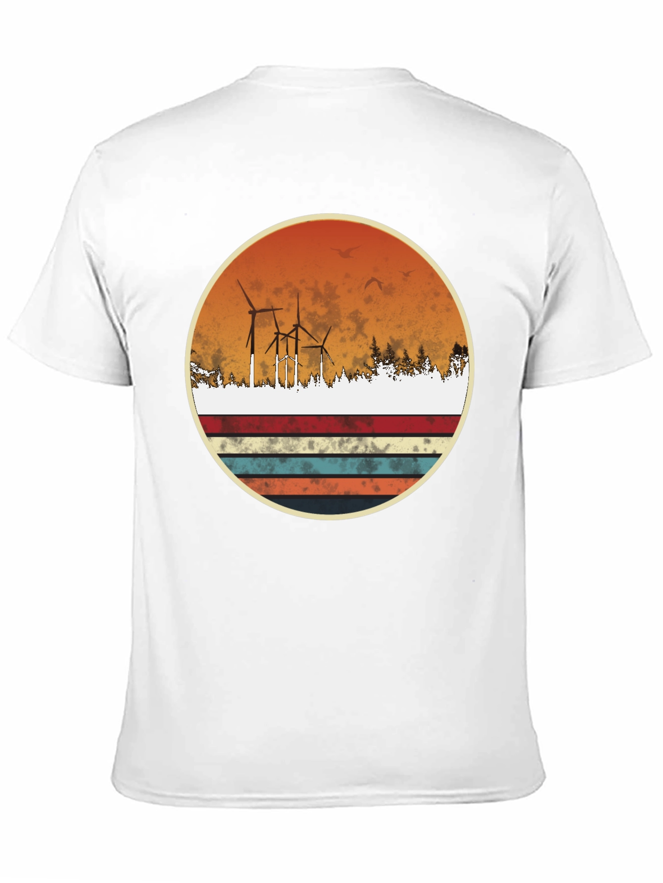 Retro Wind Turbine Graphic Tee