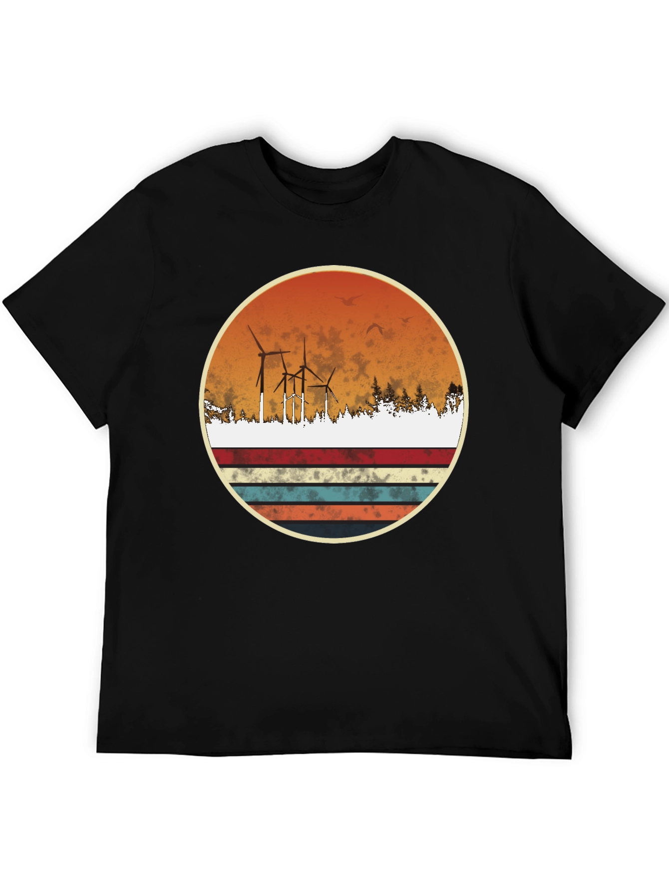 Retro Wind Turbine Graphic Tee
