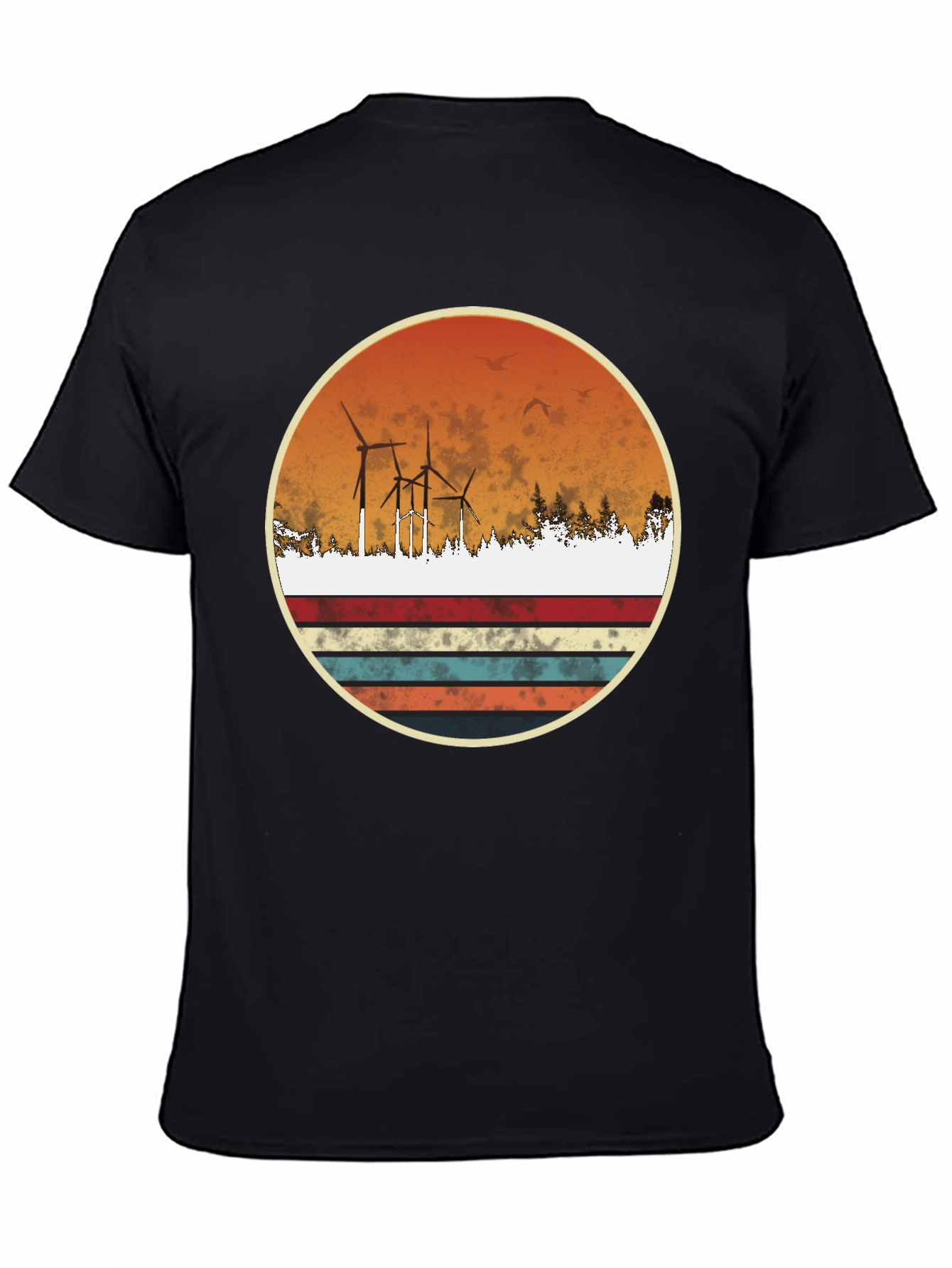 Retro Wind Turbine Graphic Tee