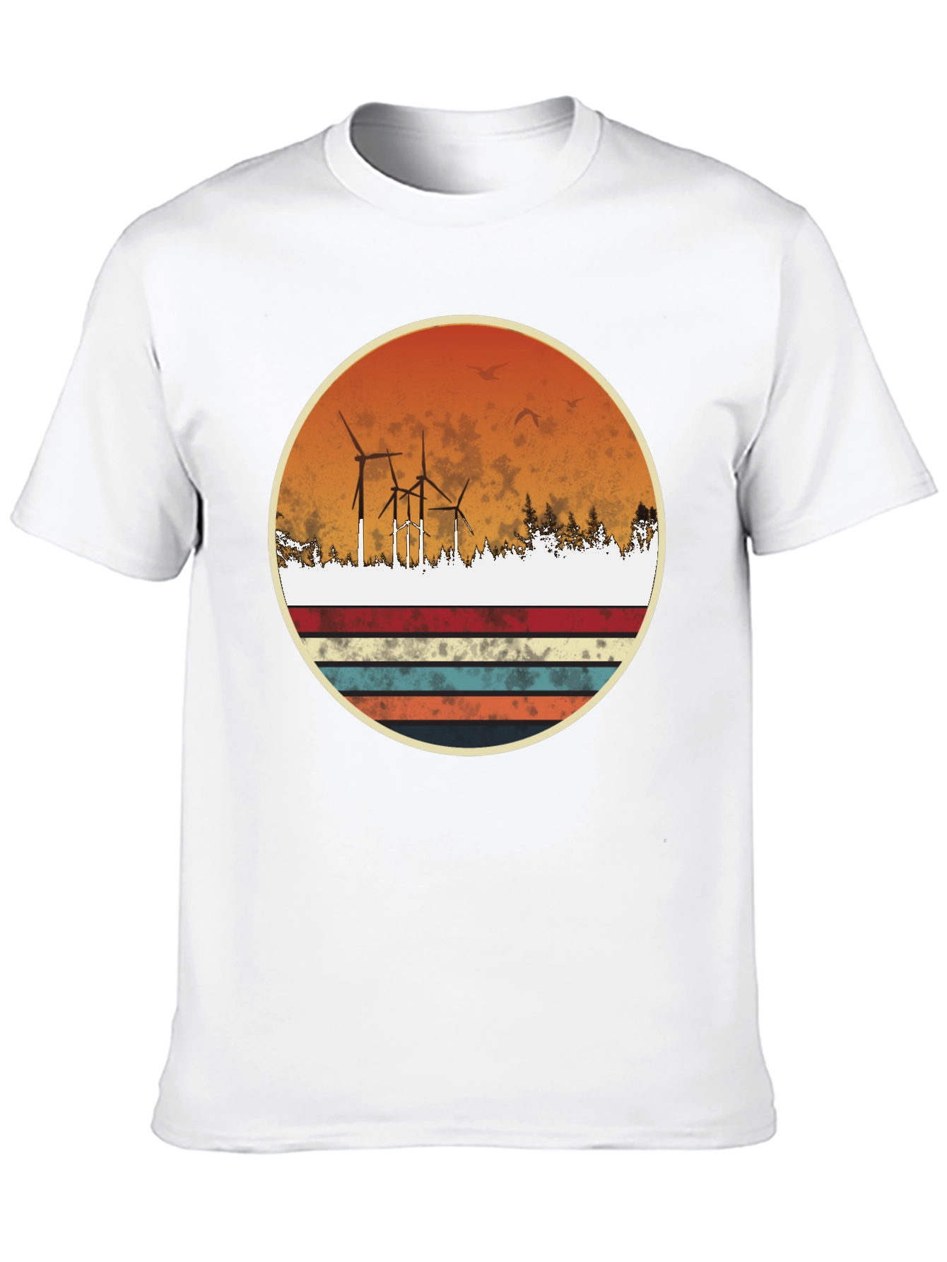 Retro Wind Turbine Graphic Tee