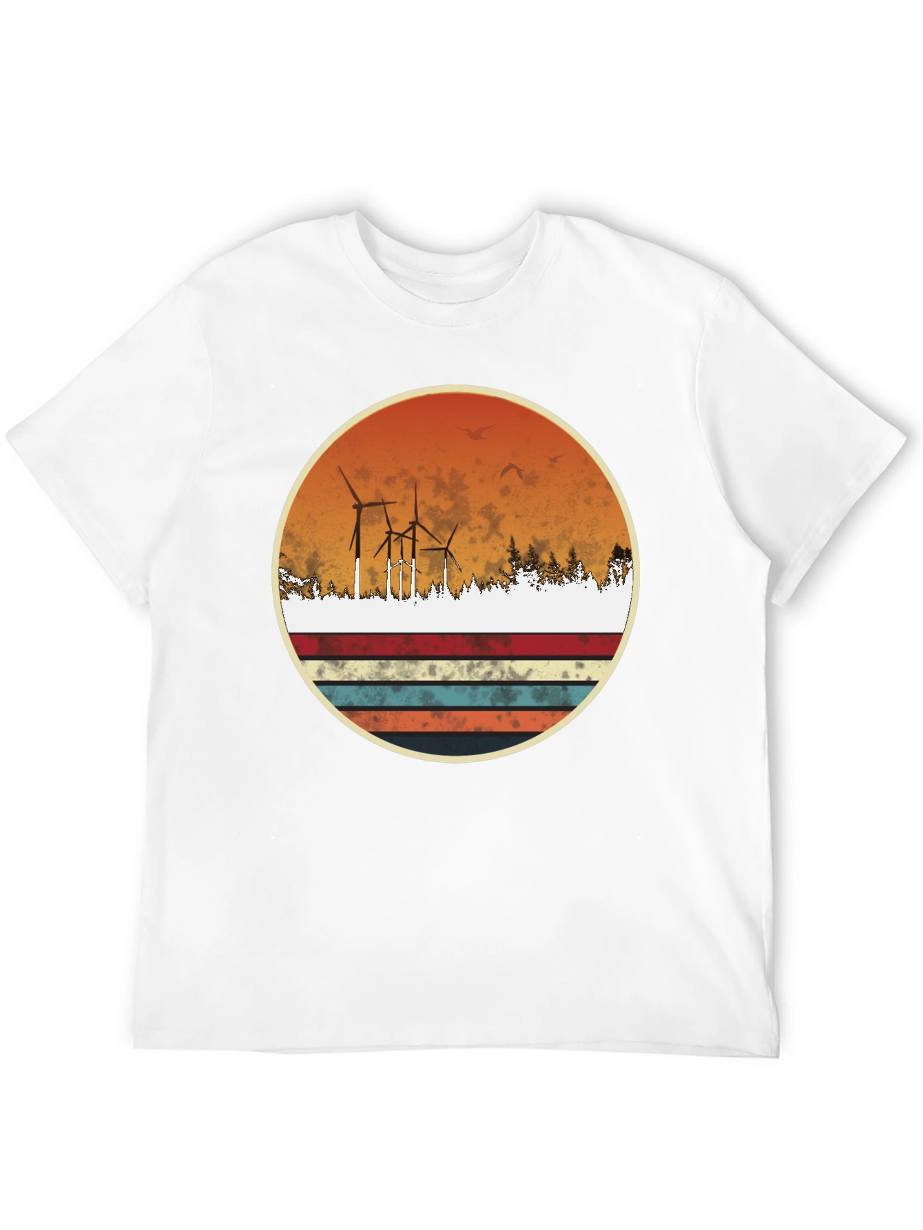 Retro Wind Turbine Graphic Tee