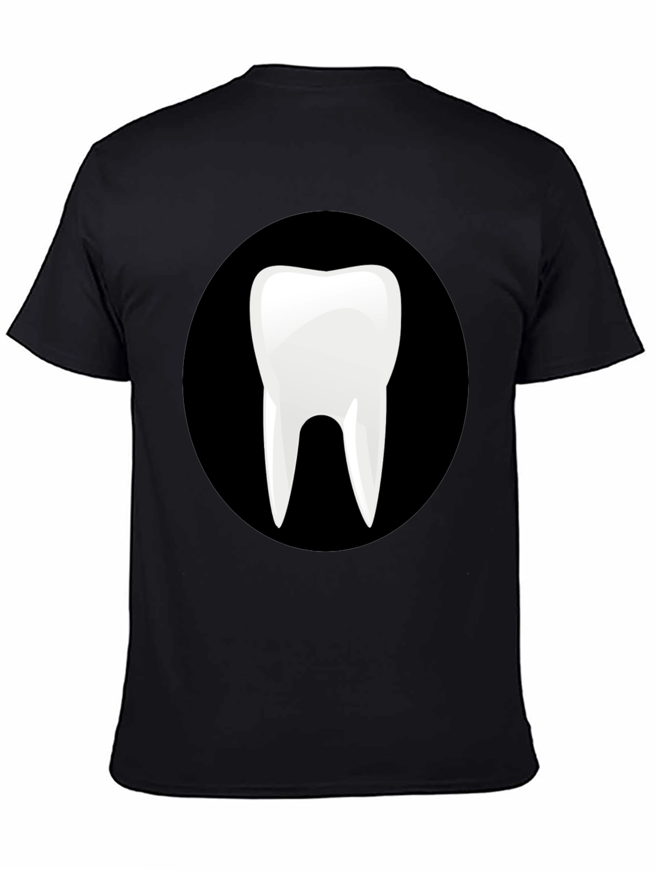 Novelty Tooth Graphic Black T-Shirt