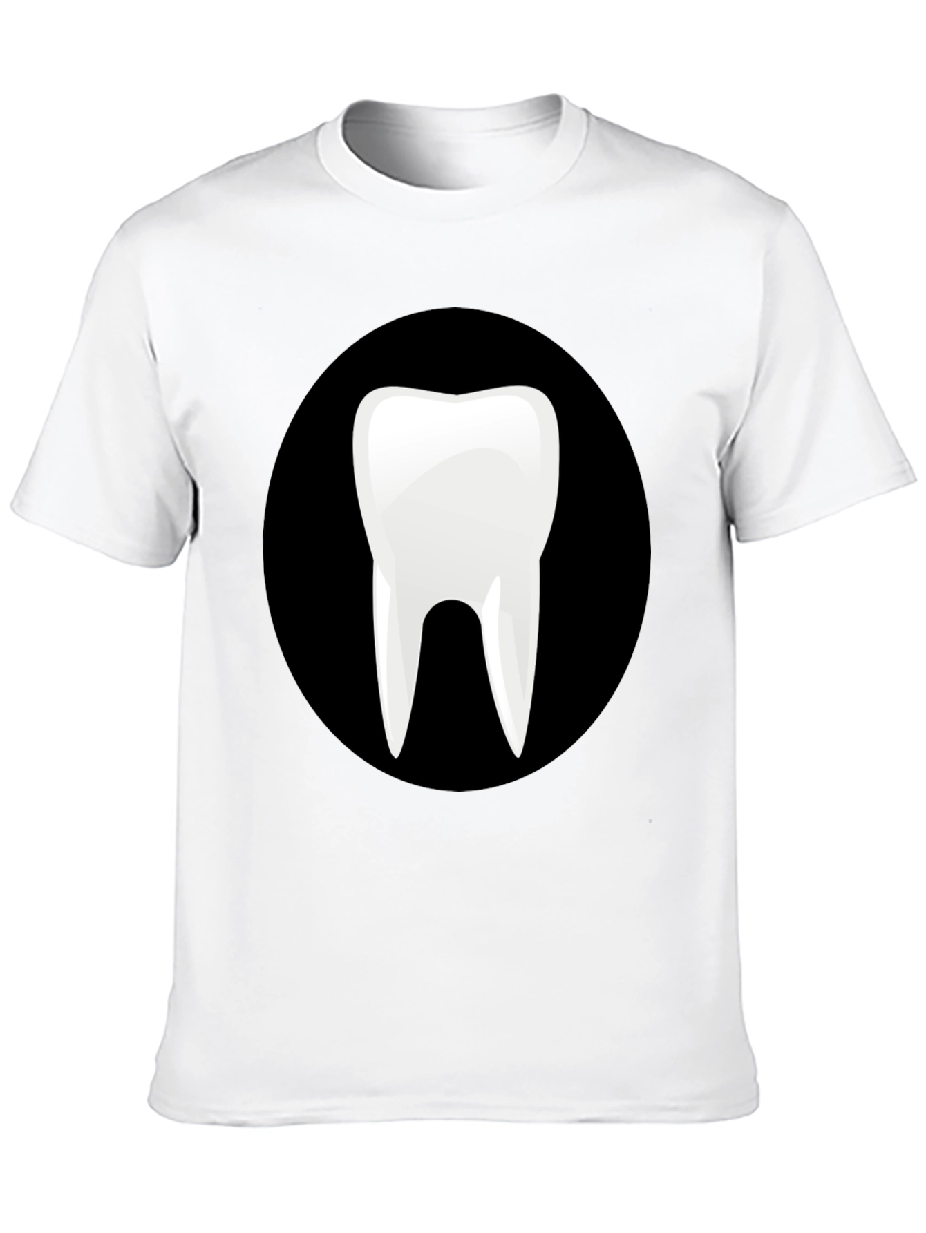 Novelty Tooth Graphic Black T-Shirt