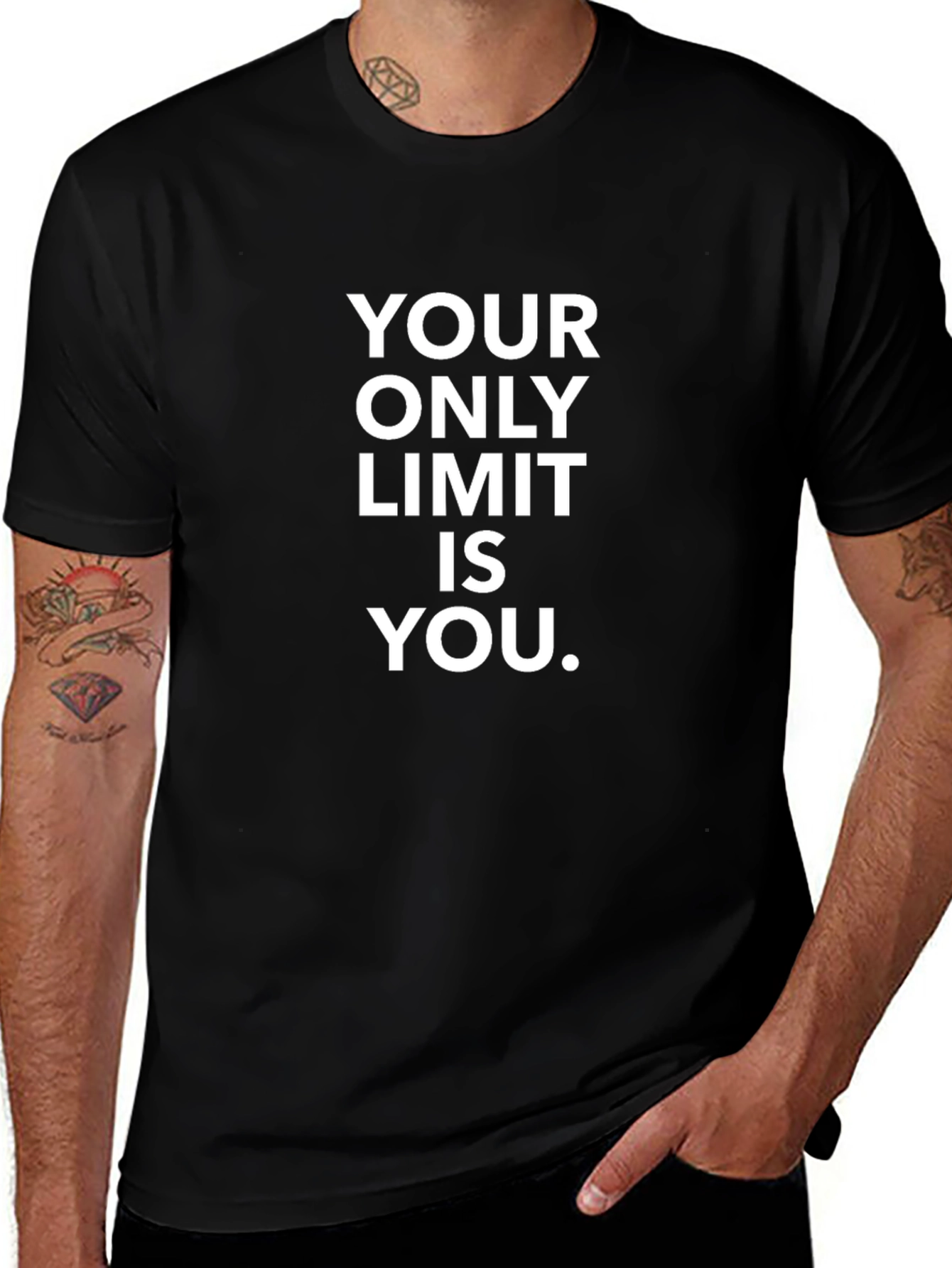 Motivational Your Only Limit Is You Black T-Shirt