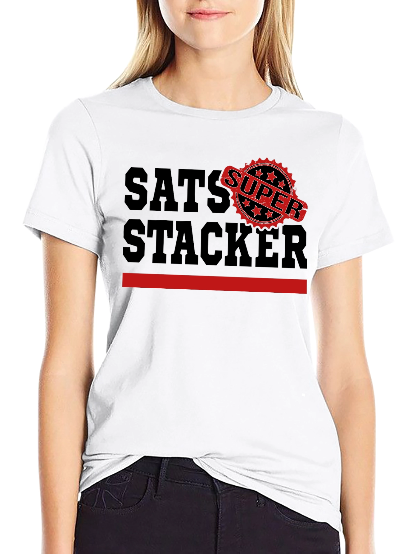 Sats Stacker Super Black T-Shirt
