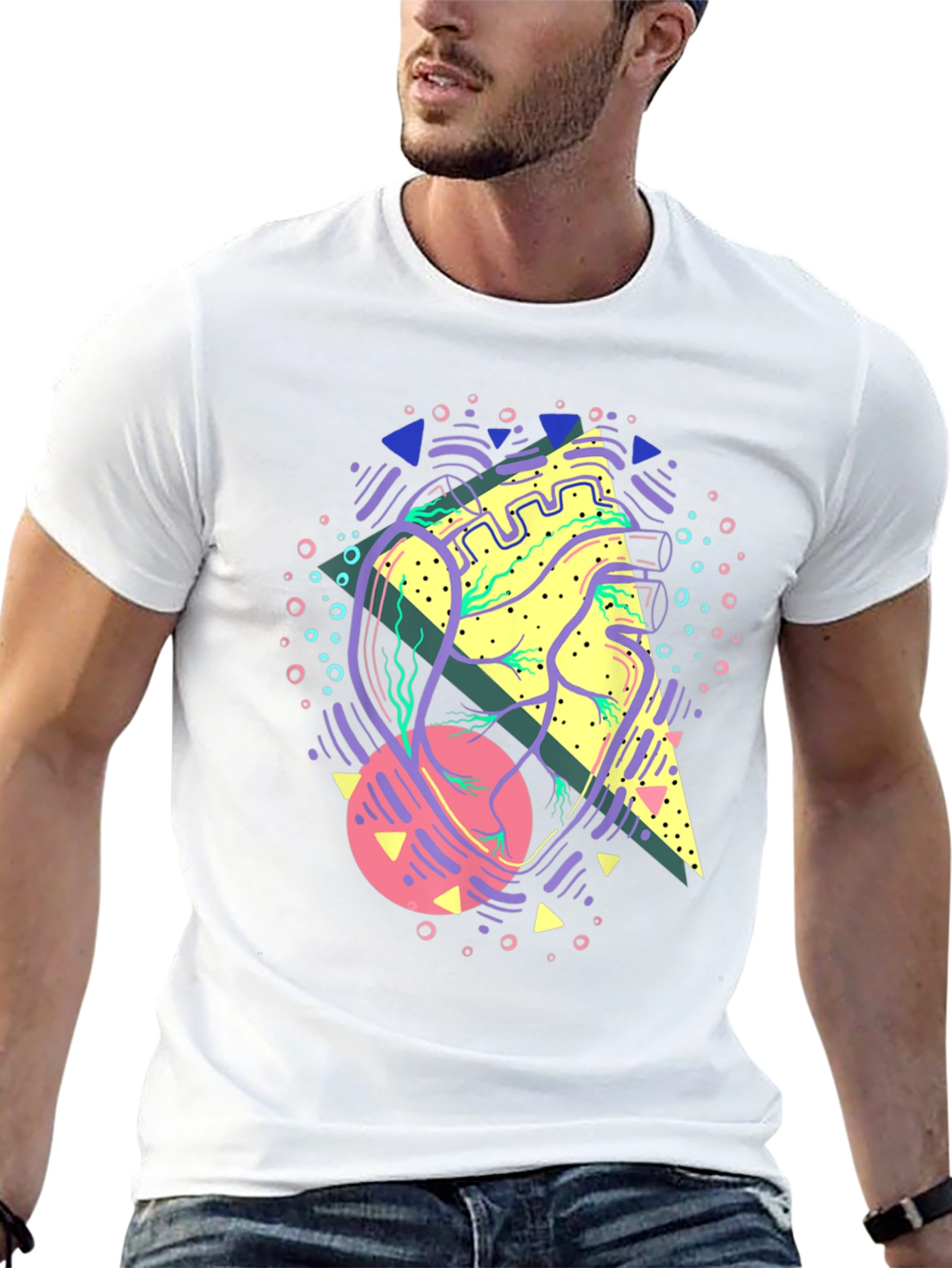 Retro Heart Graphic T-Shirt