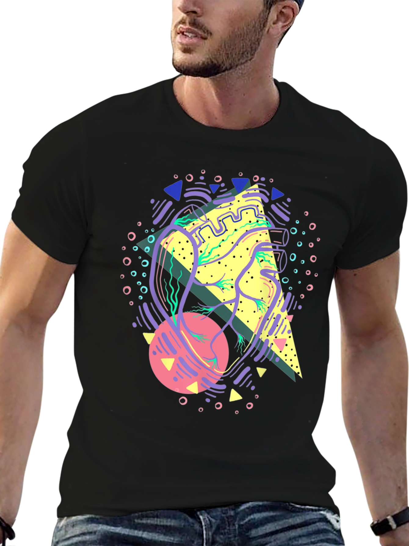 Retro Heart Graphic T-Shirt