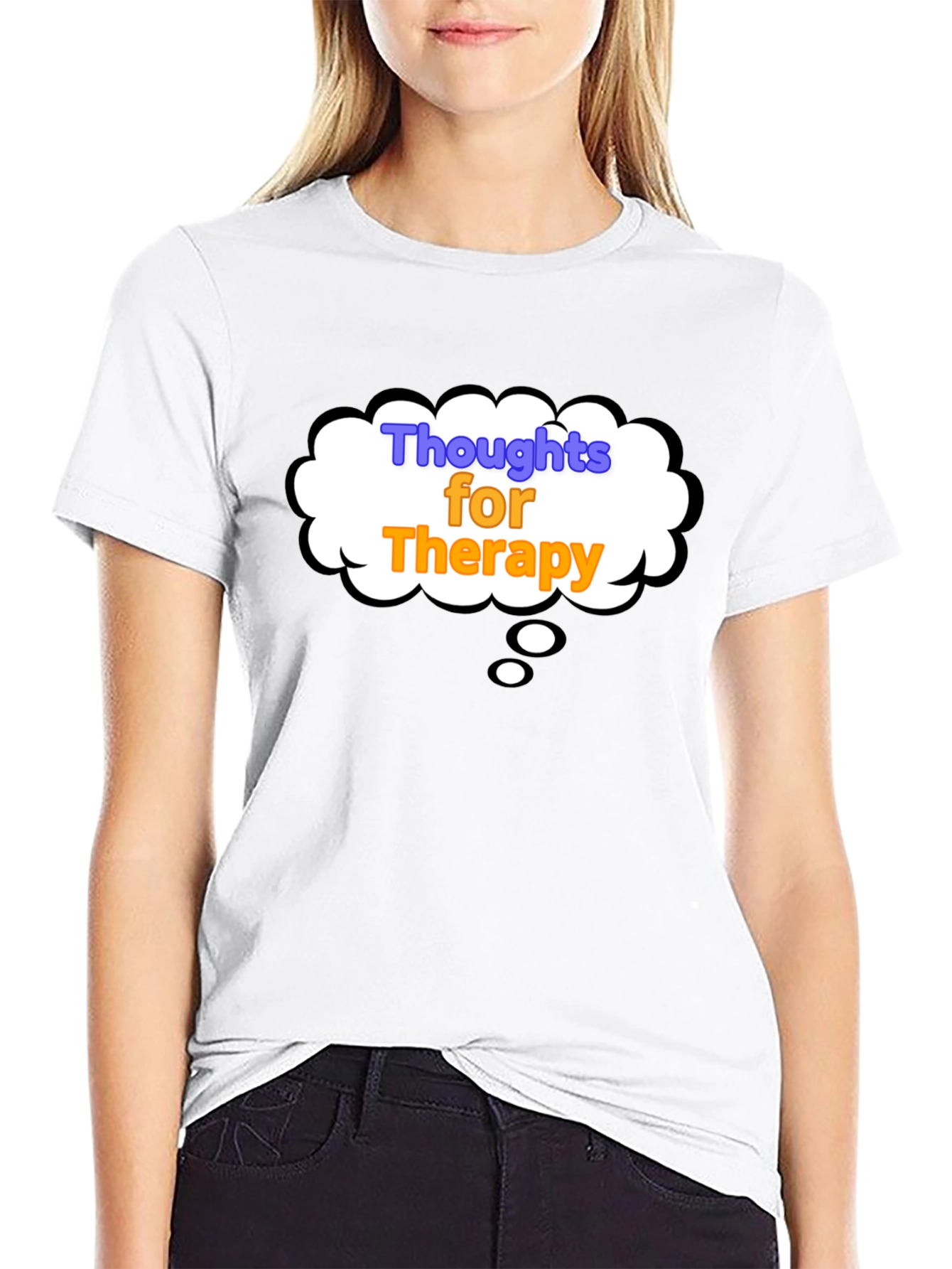 Thoughts for Therapy Black T-Shirt