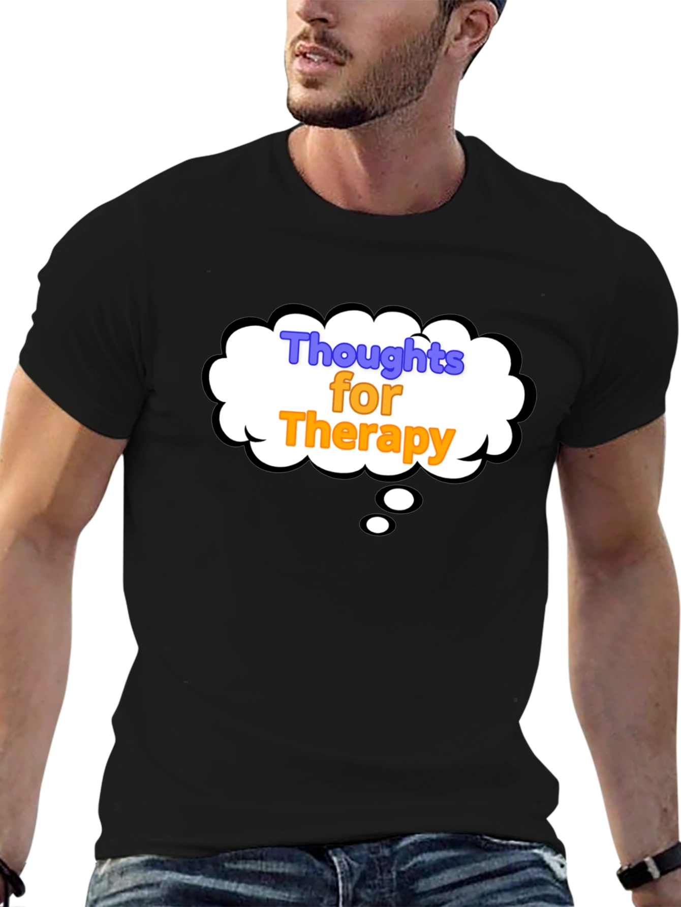 Thoughts for Therapy Black T-Shirt