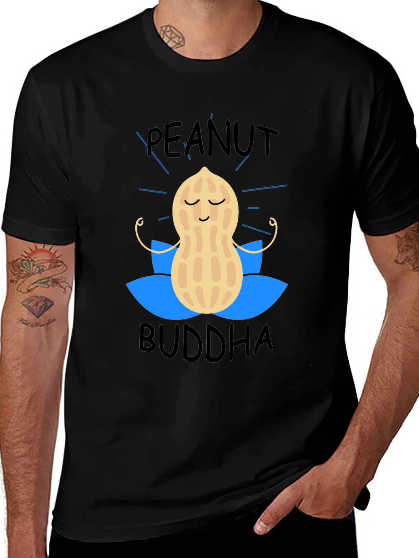 Peanut Buddha T-Shirt - Meditating Nut Tee