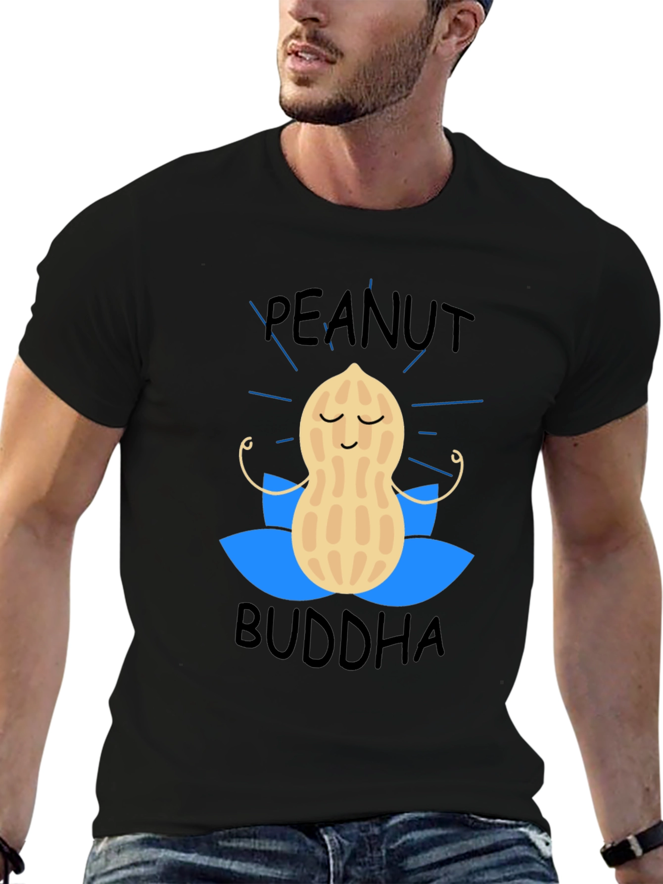 Peanut Buddha T-Shirt - Meditating Nut Tee