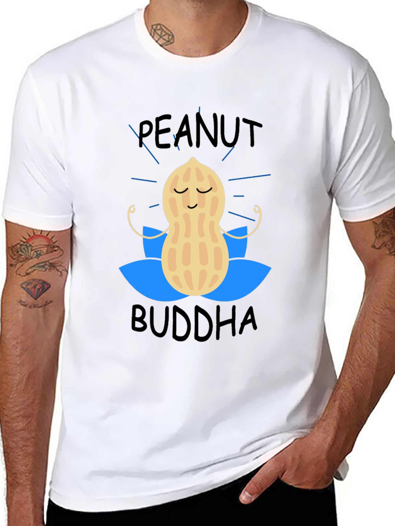 Peanut Buddha T-Shirt - Meditating Nut Tee