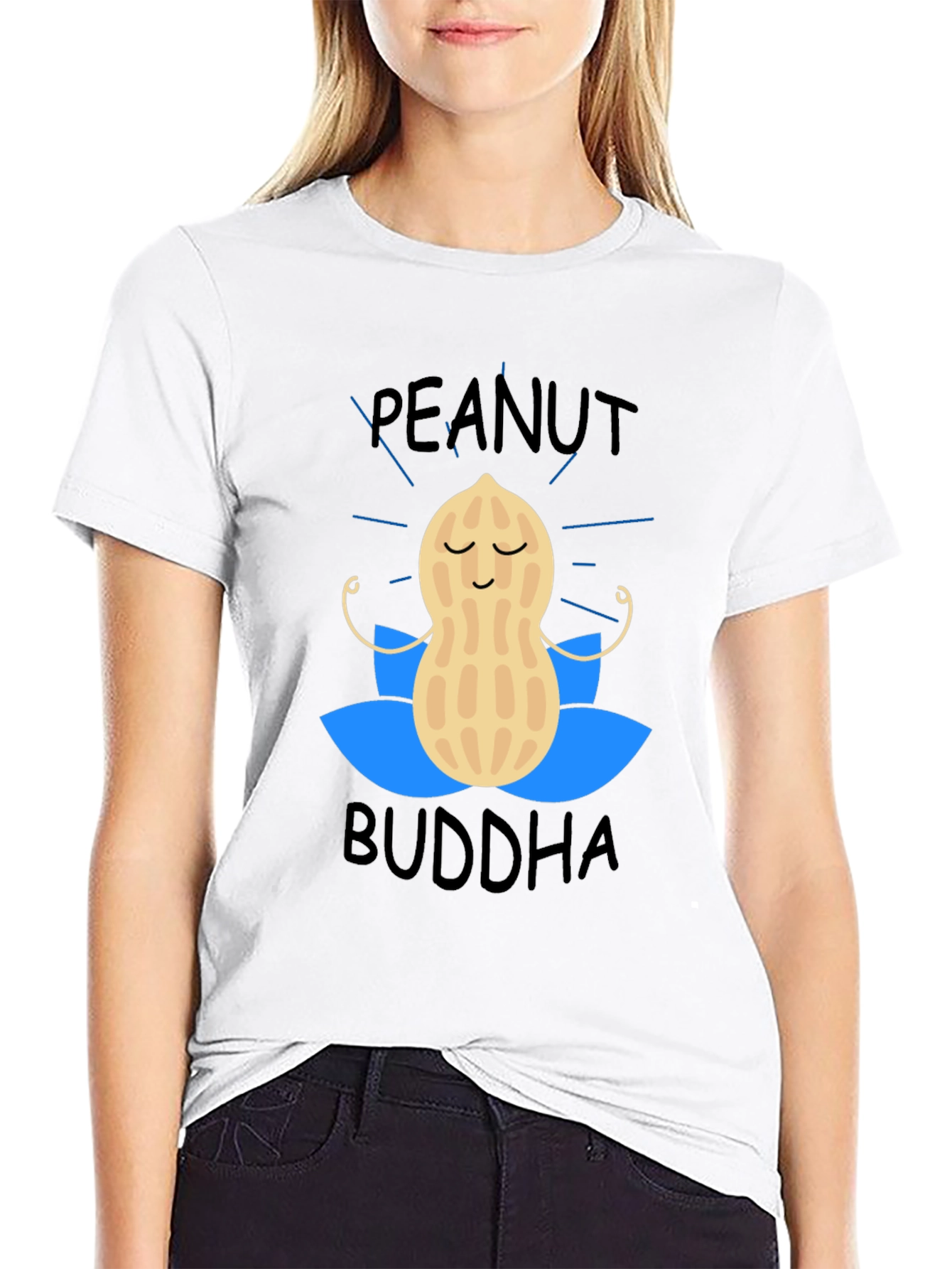 Peanut Buddha T-Shirt - Meditating Nut Tee