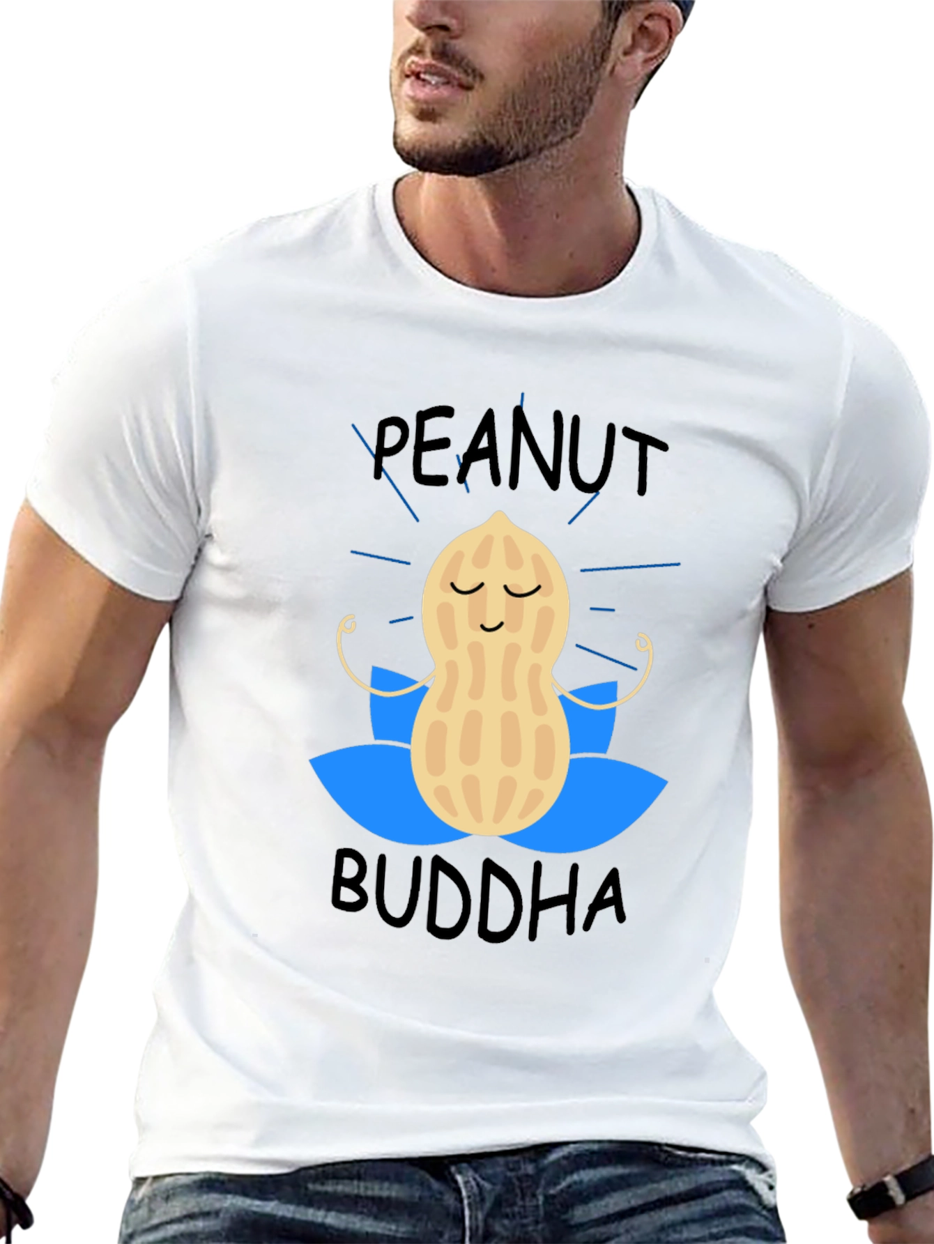 Peanut Buddha T-Shirt - Meditating Nut Tee