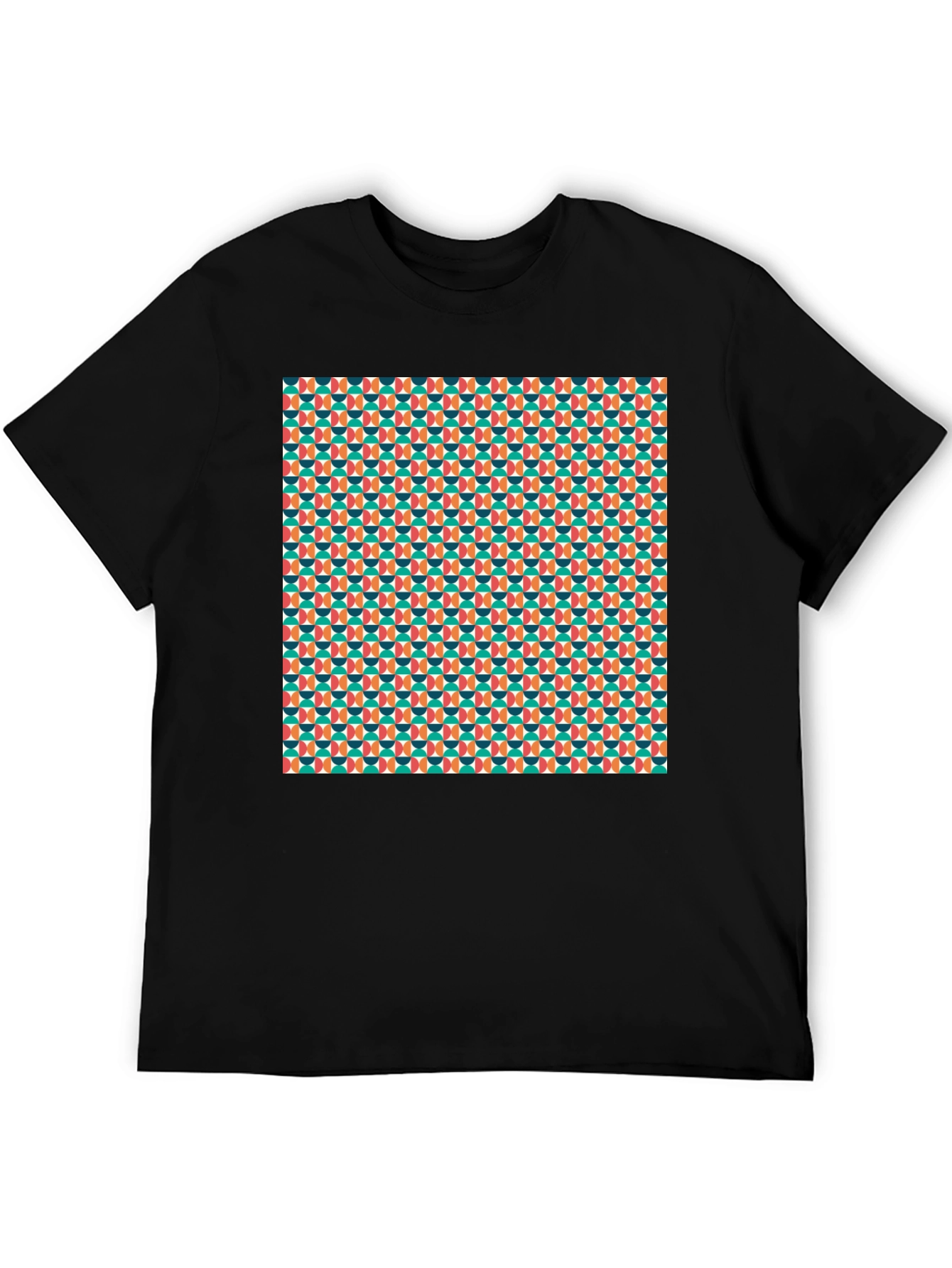 Retro Geometric Pattern T-Shirt