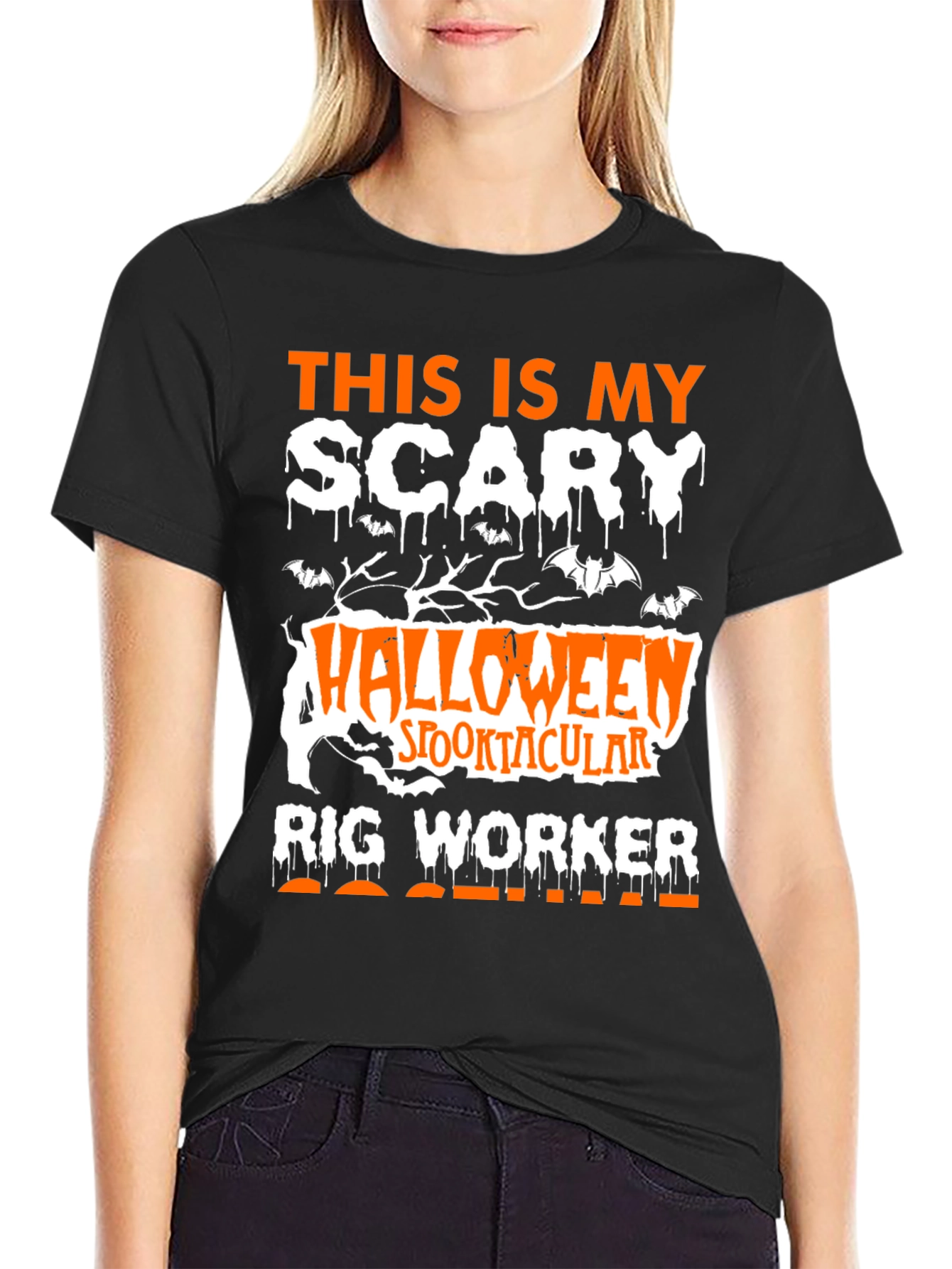 Scary Halloween Rig Worker T-Shirt