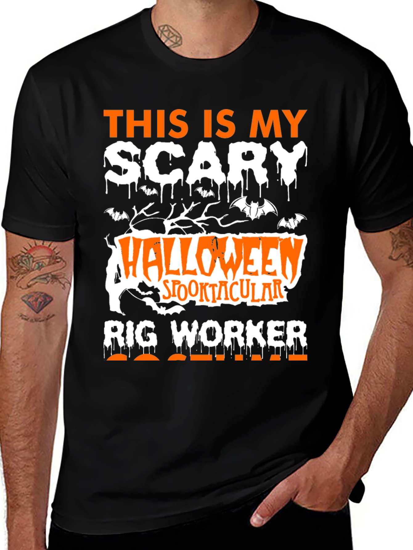 Scary Halloween Rig Worker T-Shirt