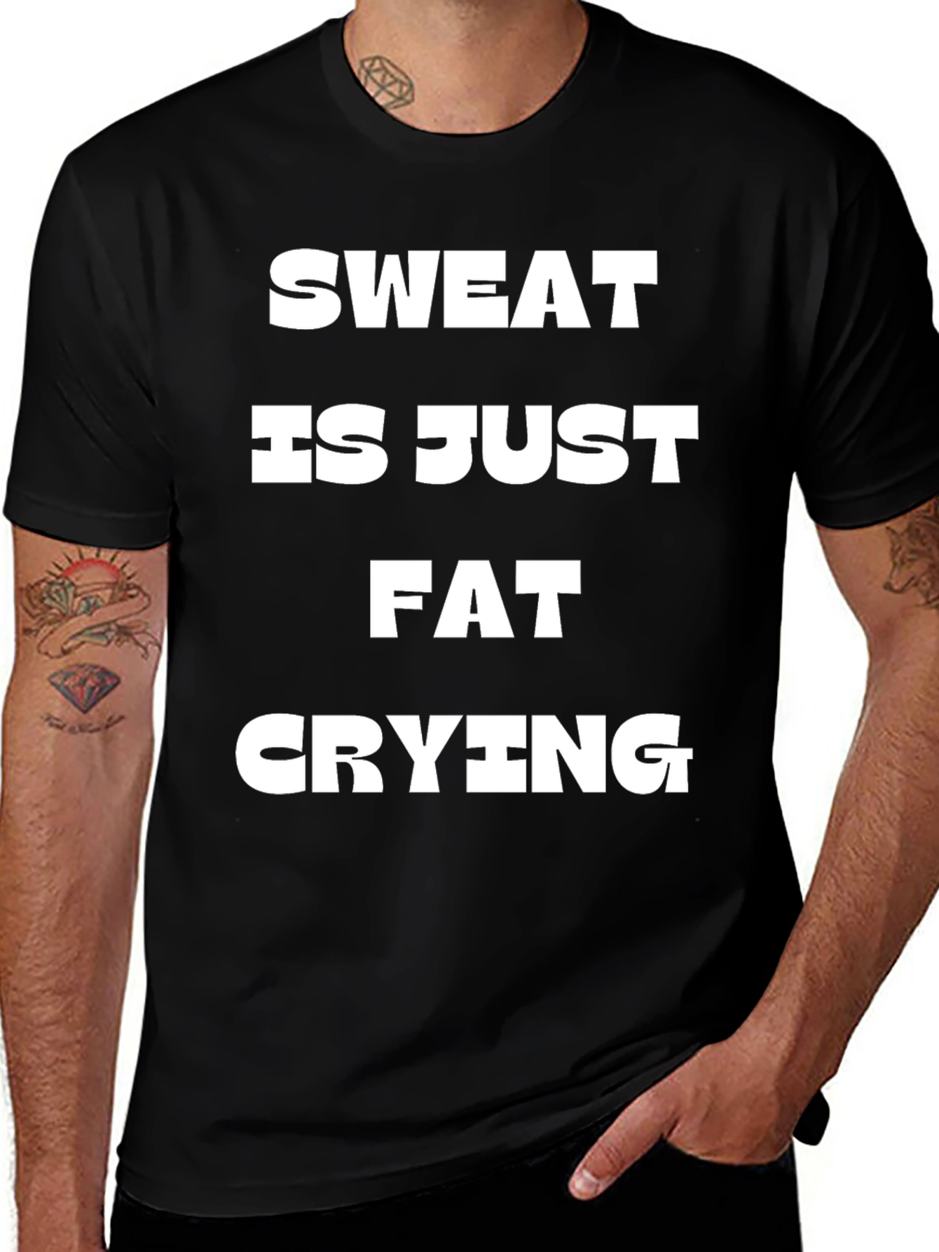 Sweat Is Just Fat Crying Graphic Tee