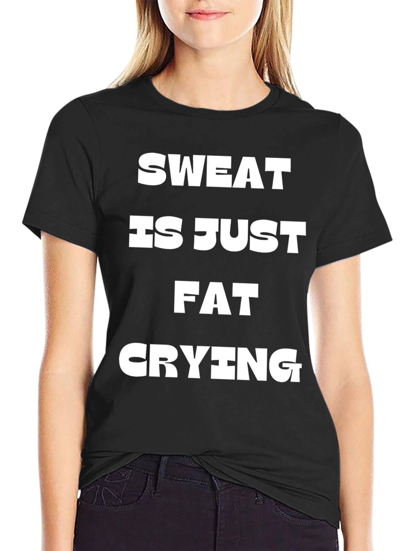 Sweat Is Just Fat Crying Graphic Tee