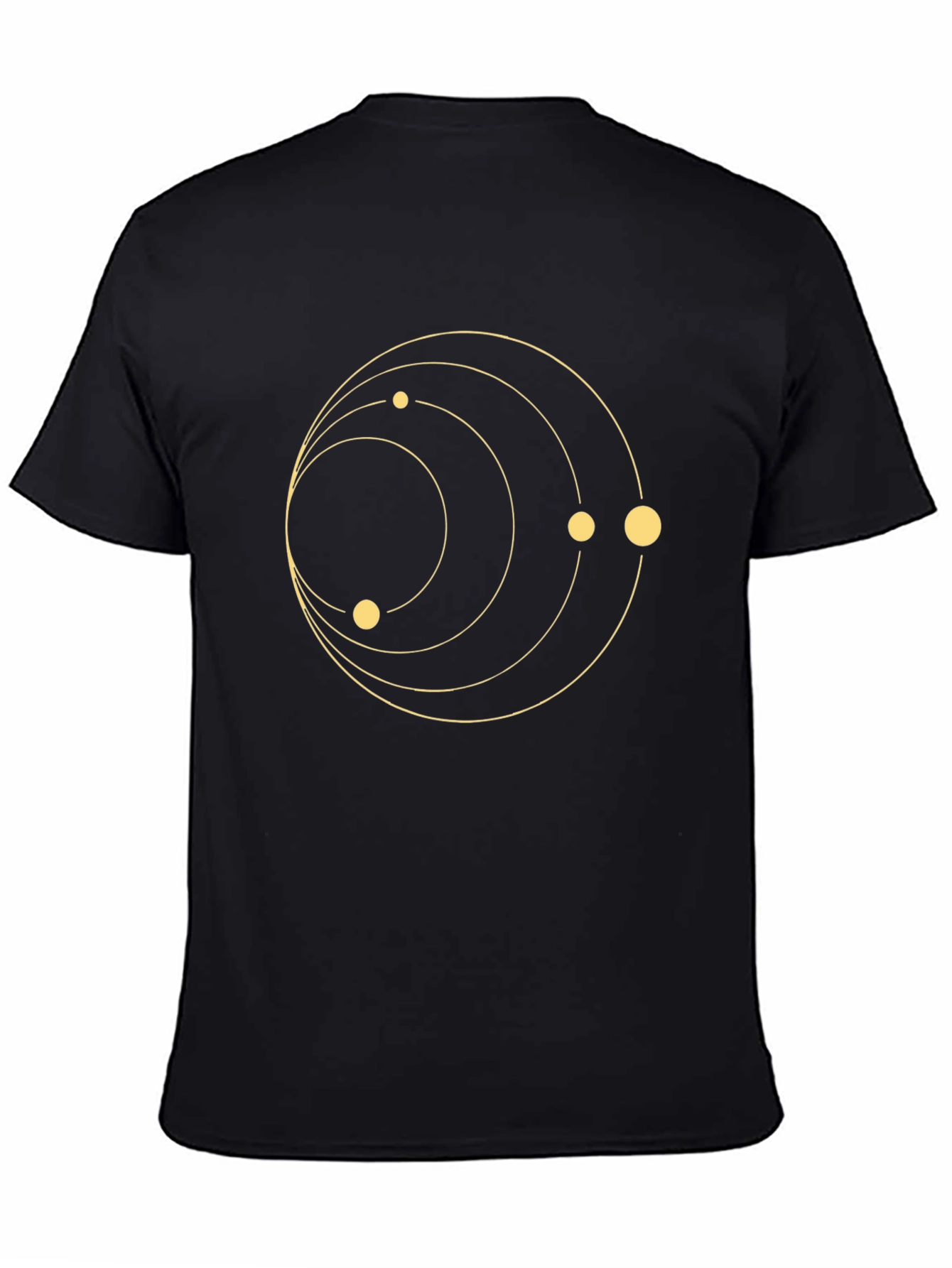 Cosmic Orbit Graphic Tee - Black Crew Neck