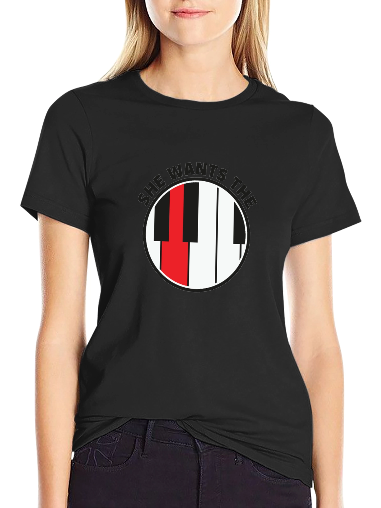 She Wants the D Black T-Shirt