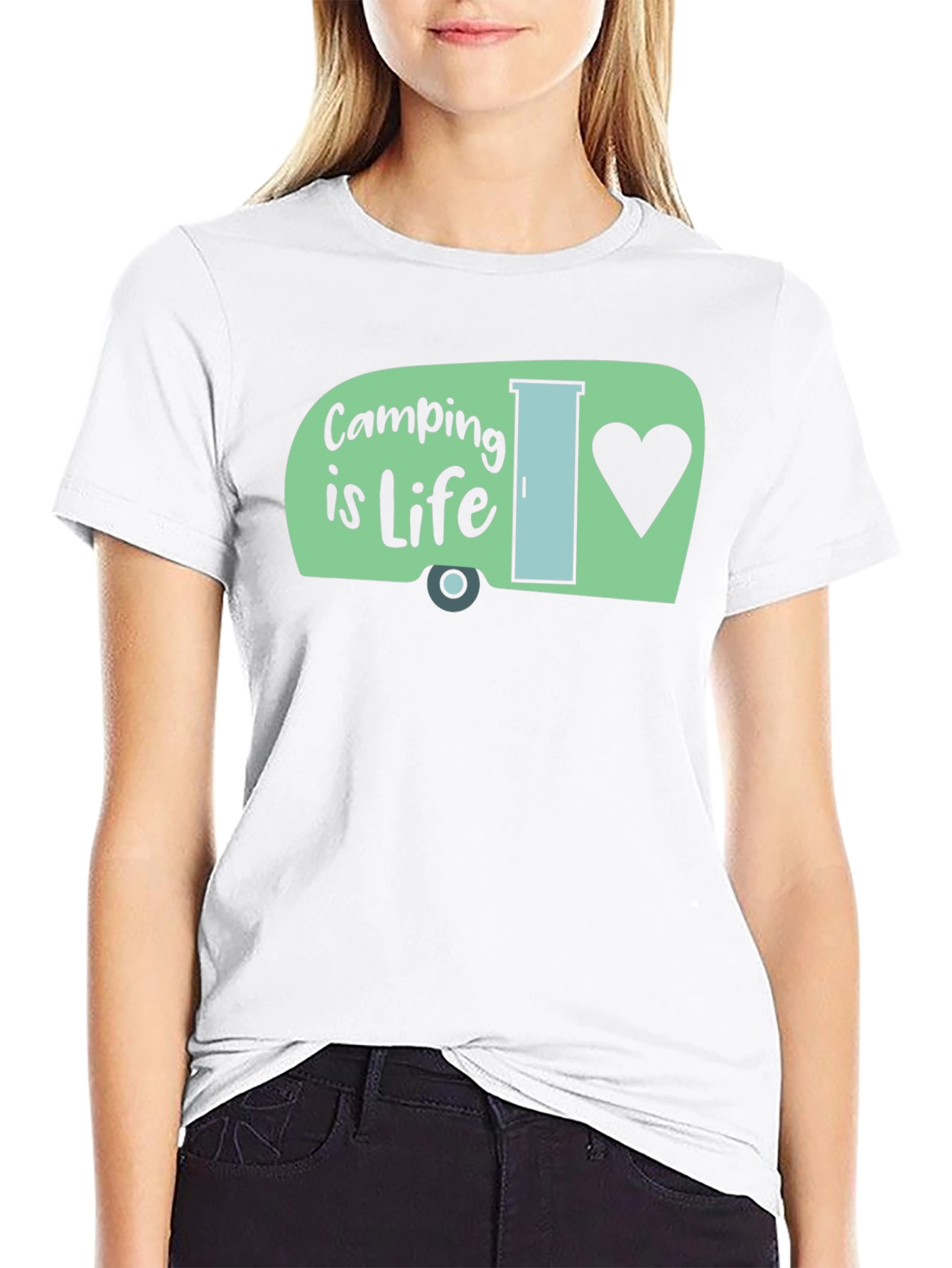 Camping is Life T-Shirt -  Mens Black Graphic Tee