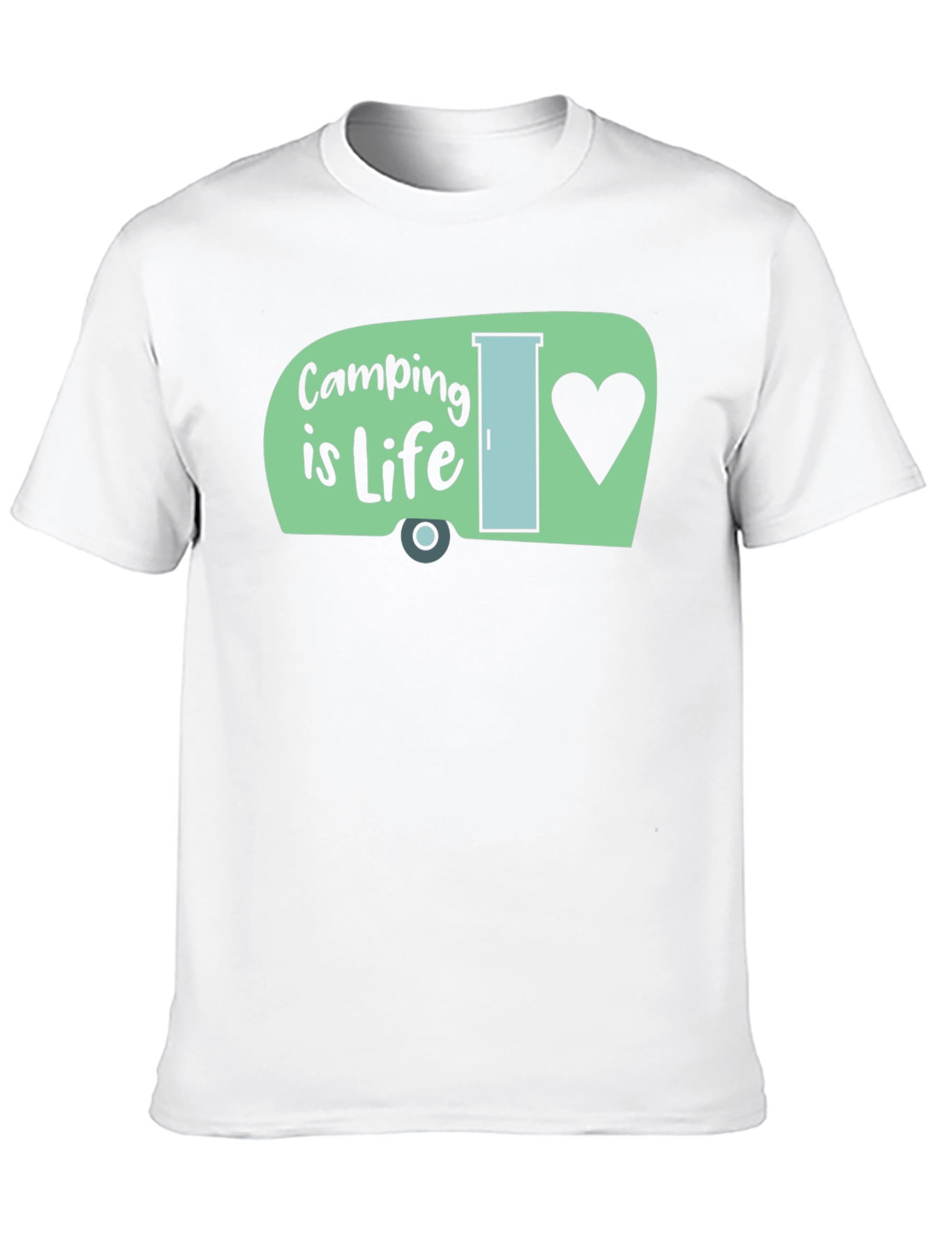 Camping is Life T-Shirt -  Mens Black Graphic Tee