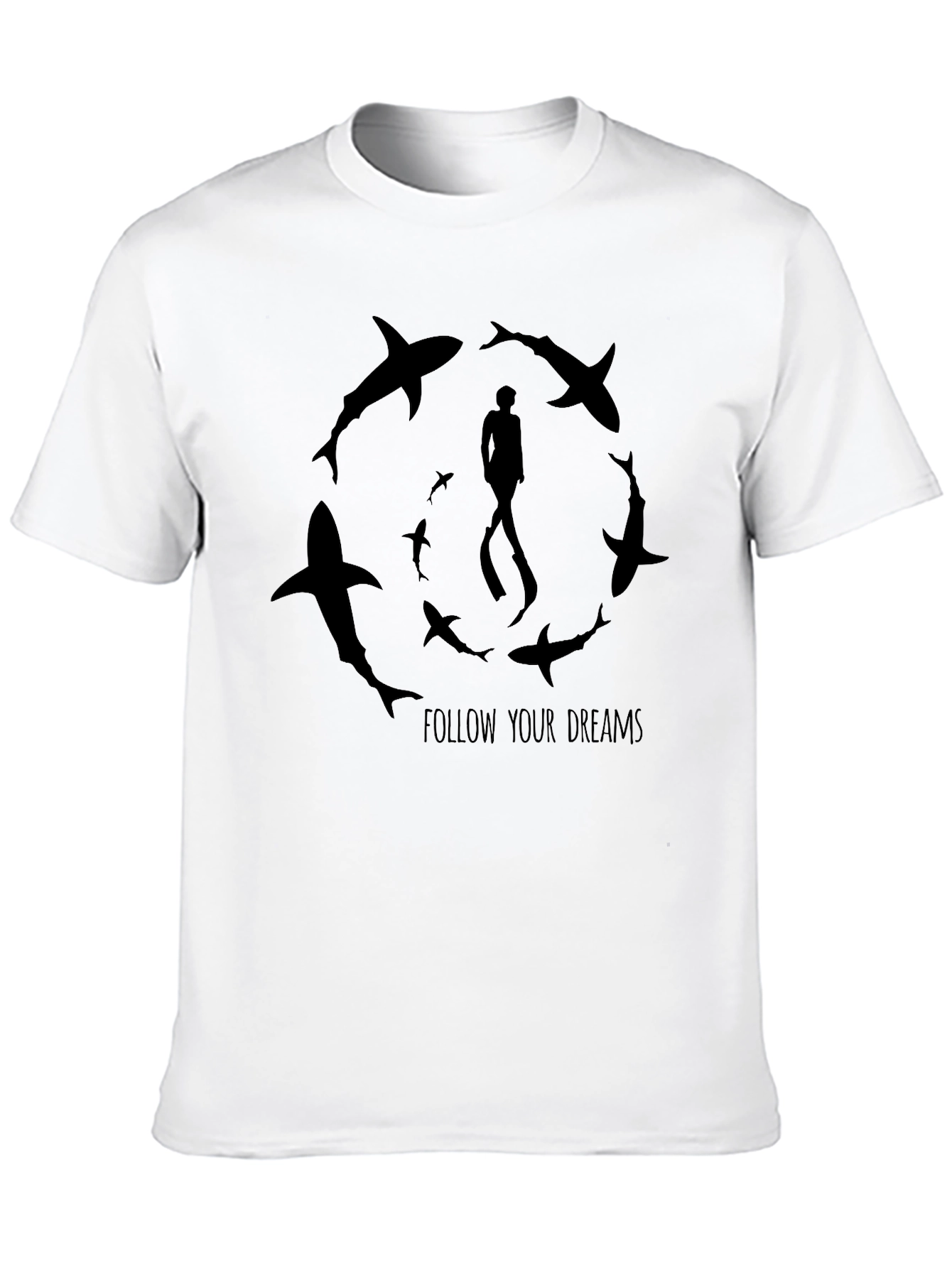 Follow Your Dreams Shark Circle T-Shirt