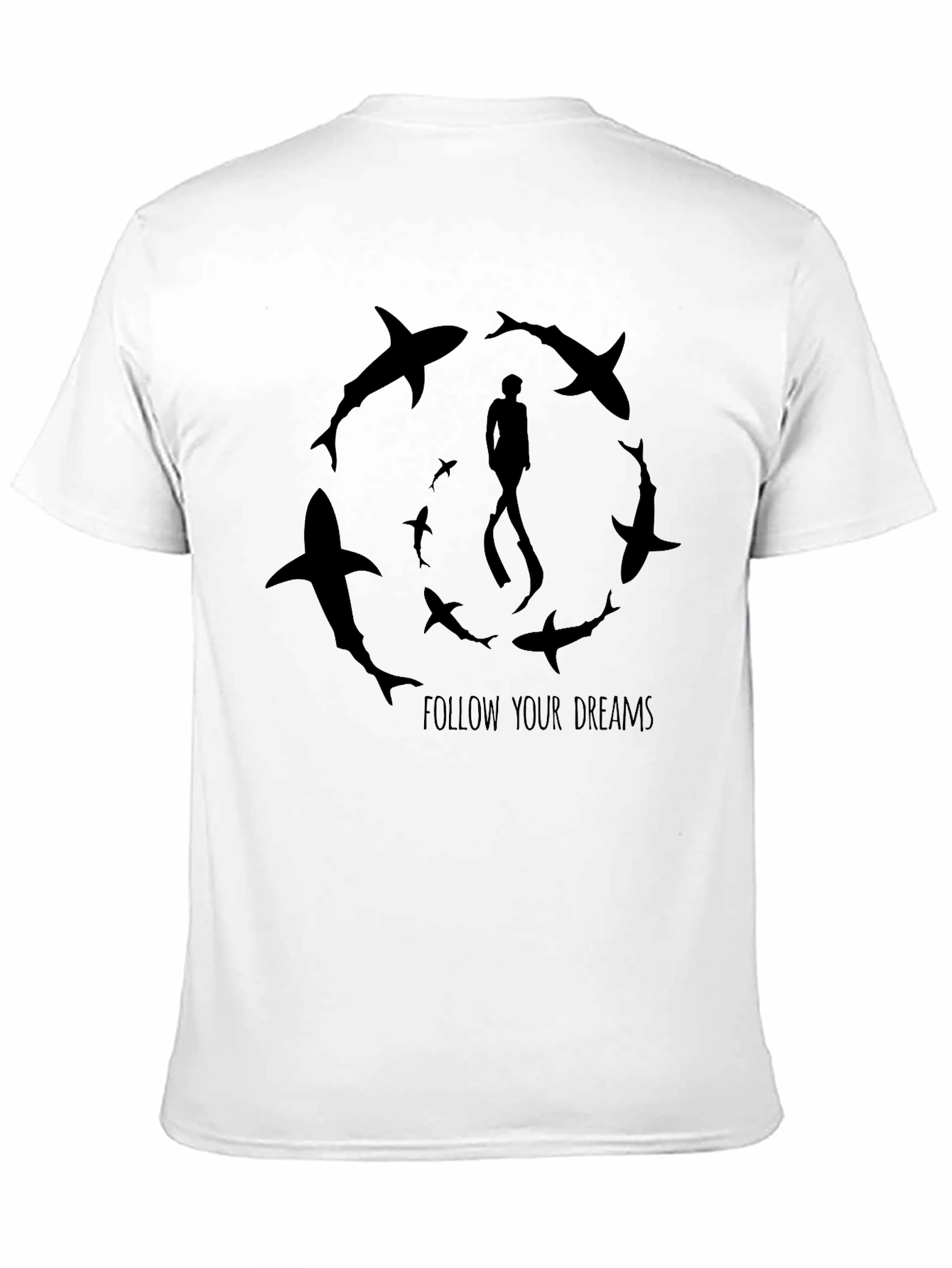 Follow Your Dreams Shark Circle T-Shirt