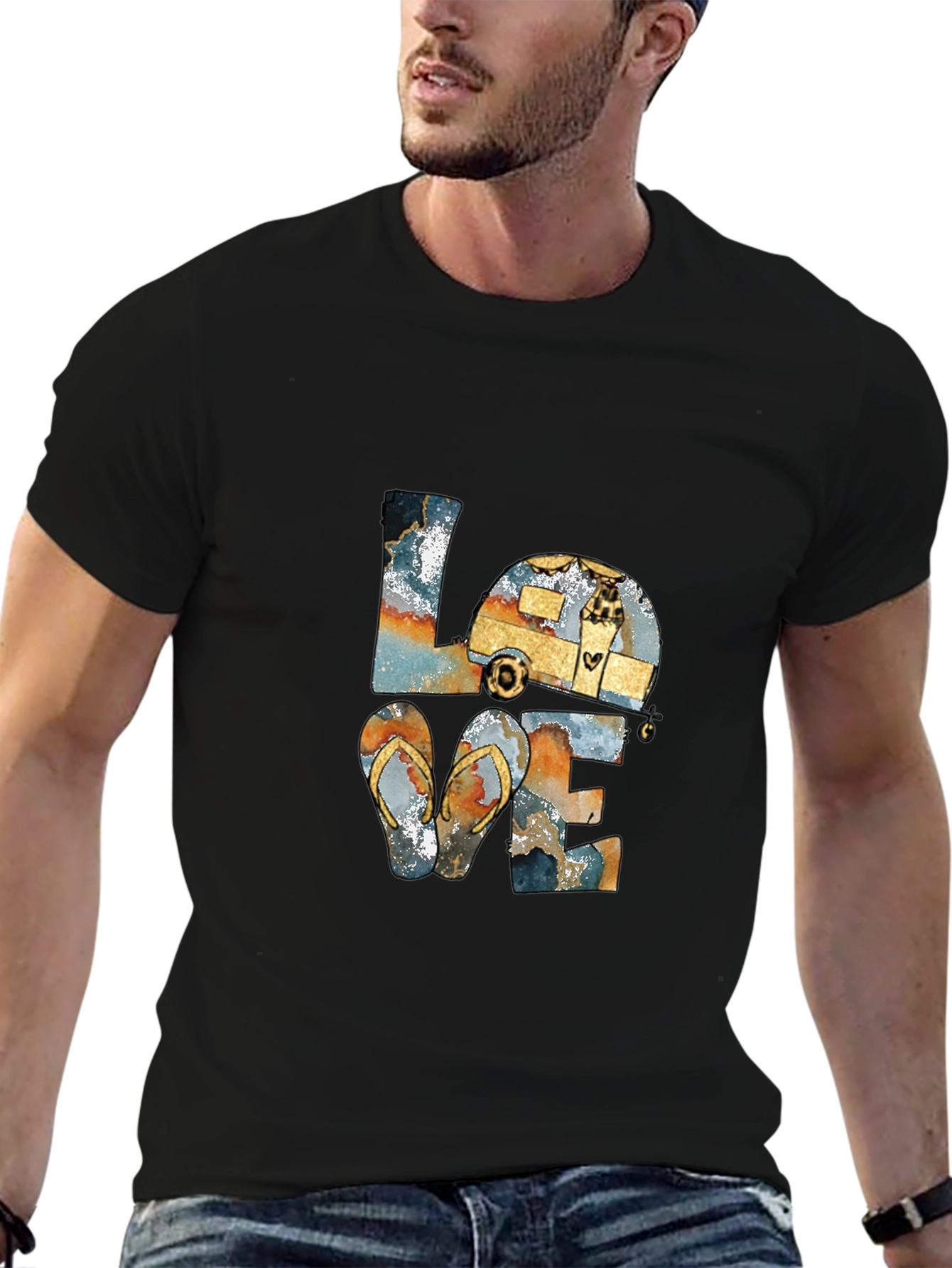 Love Camping Flip Flops T-Shirt