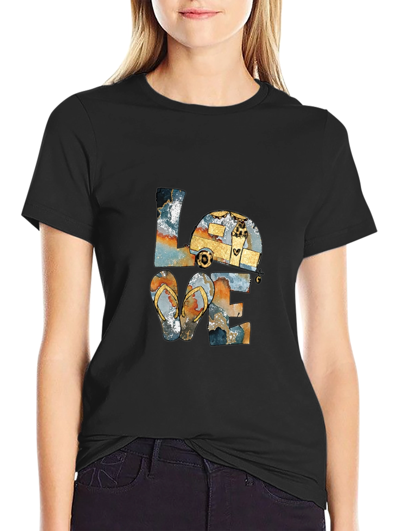 Love Camping Flip Flops T-Shirt