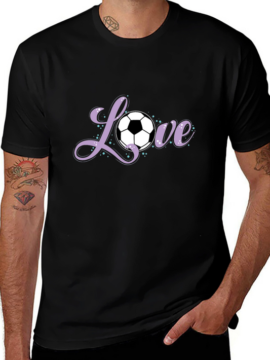 Love Soccer T-Shirt - Black Graphic Tee