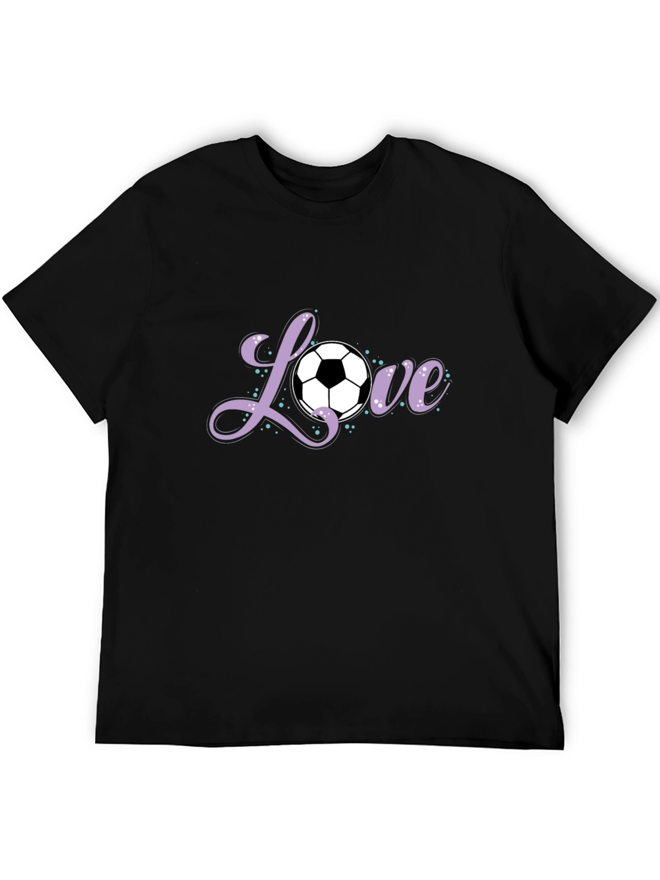 Love Soccer T-Shirt - Black Graphic Tee
