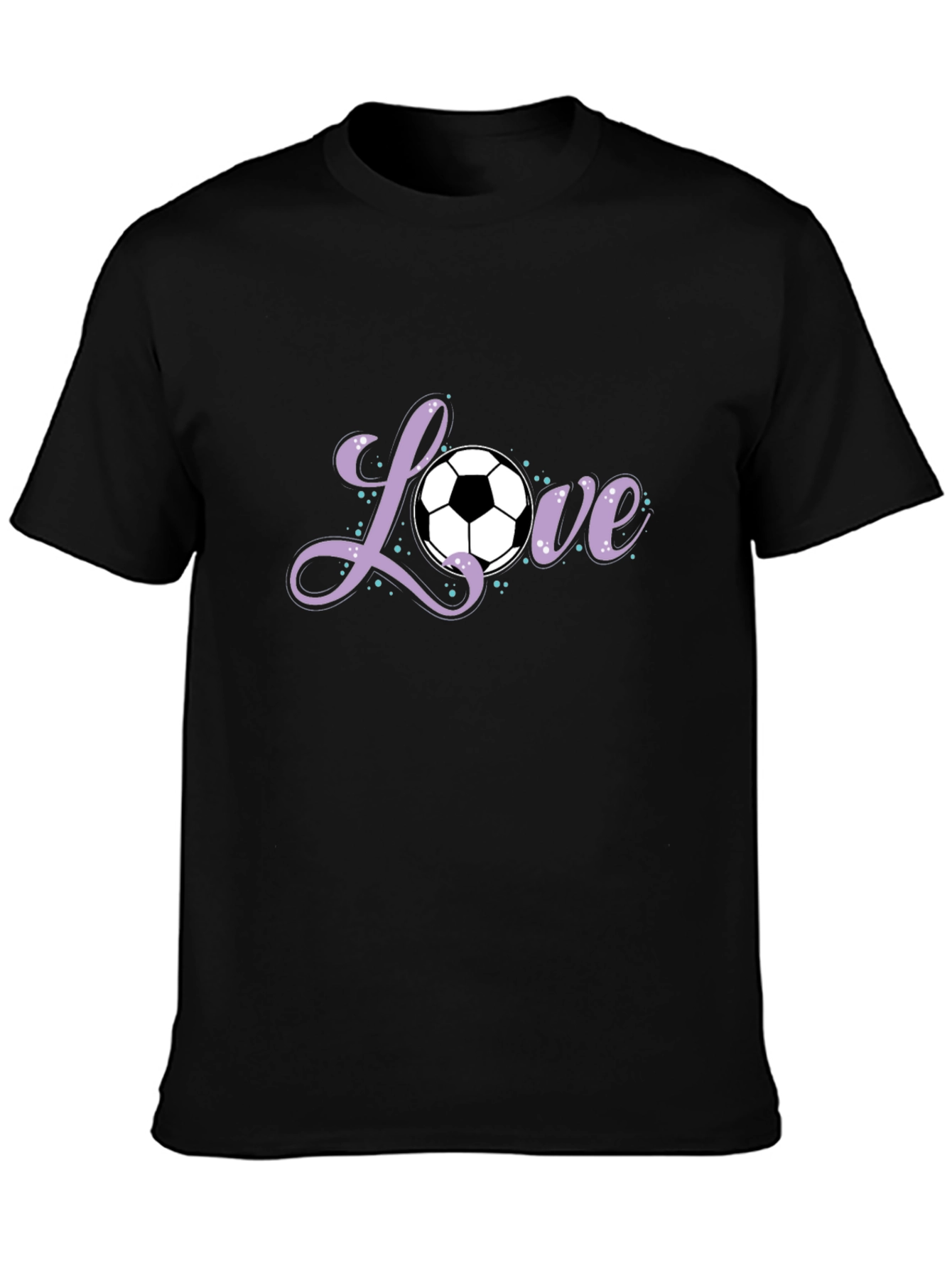 Love Soccer T-Shirt - Black Graphic Tee