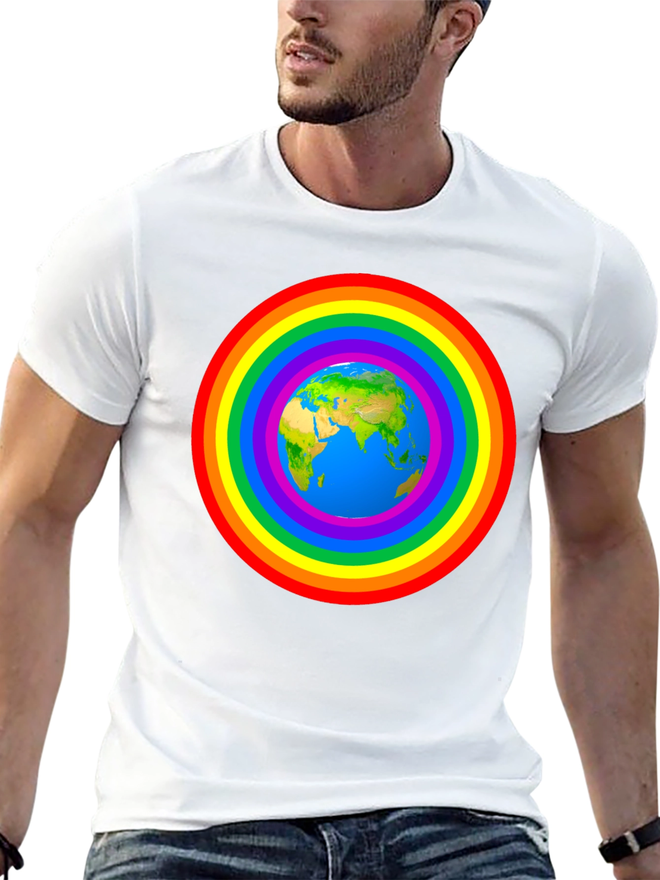 Earth Rainbow T-Shirt - Global Harmony Tee