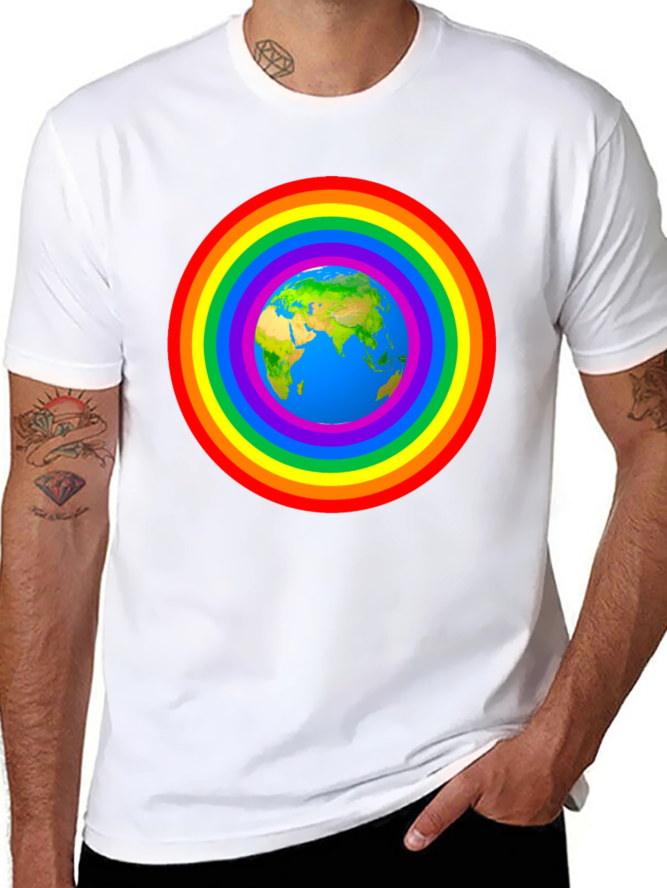 Earth Rainbow T-Shirt - Global Harmony Tee