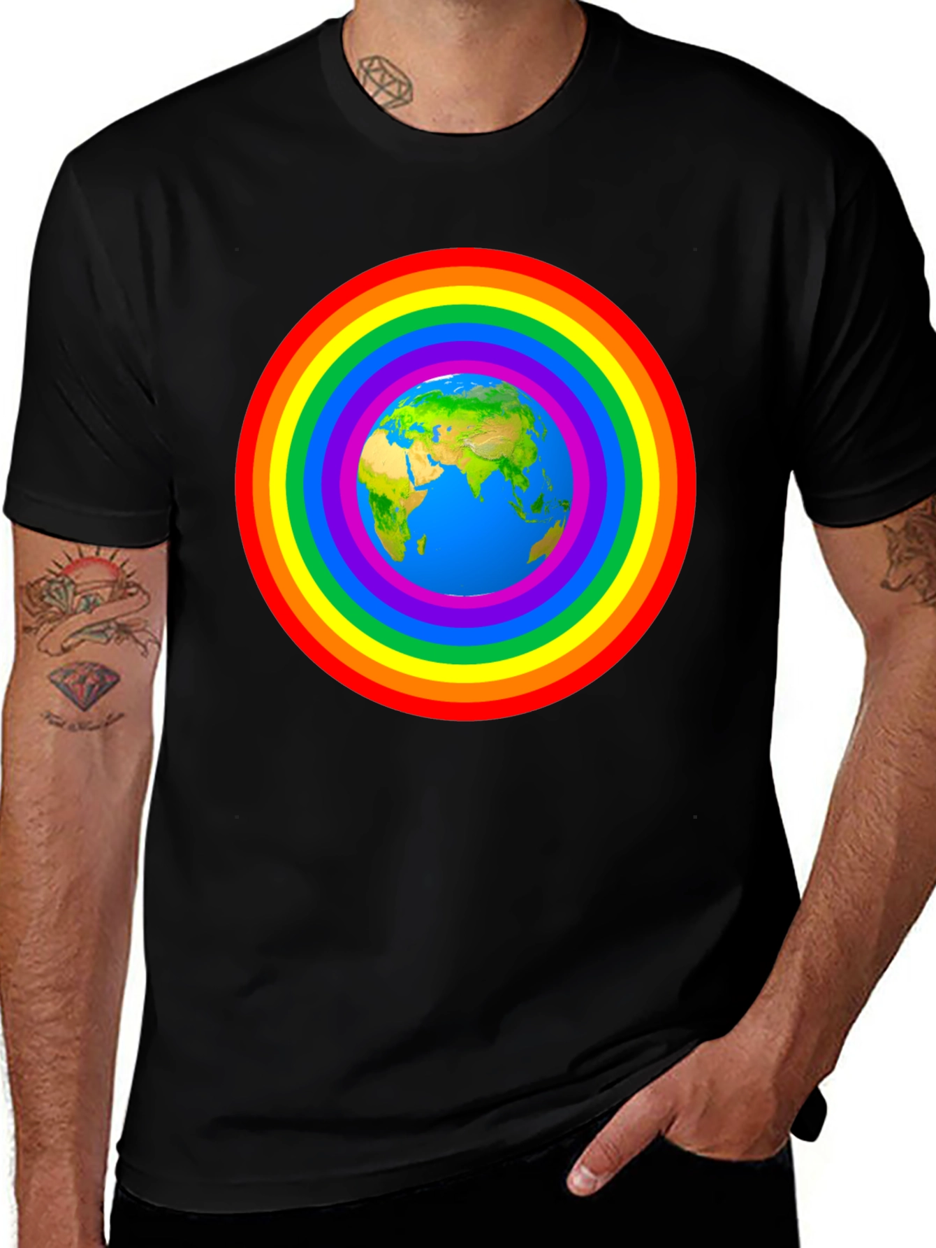 Earth Rainbow T-Shirt - Global Harmony Tee
