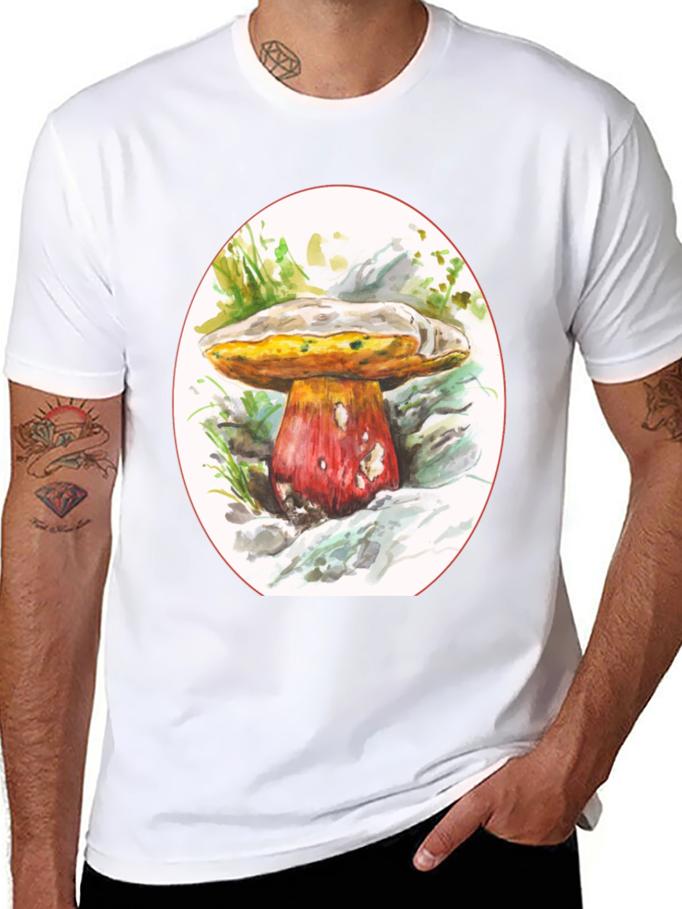 Mushroom Graphic Tee - Unique Nature Design