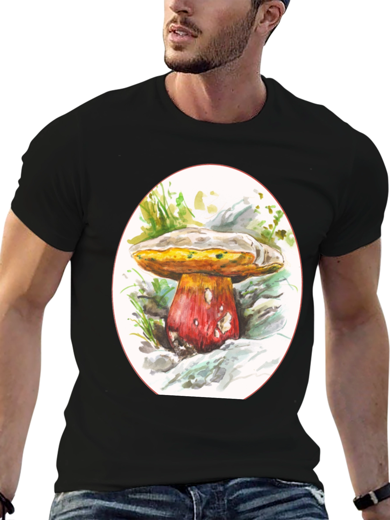 Mushroom Graphic Tee - Unique Nature Design